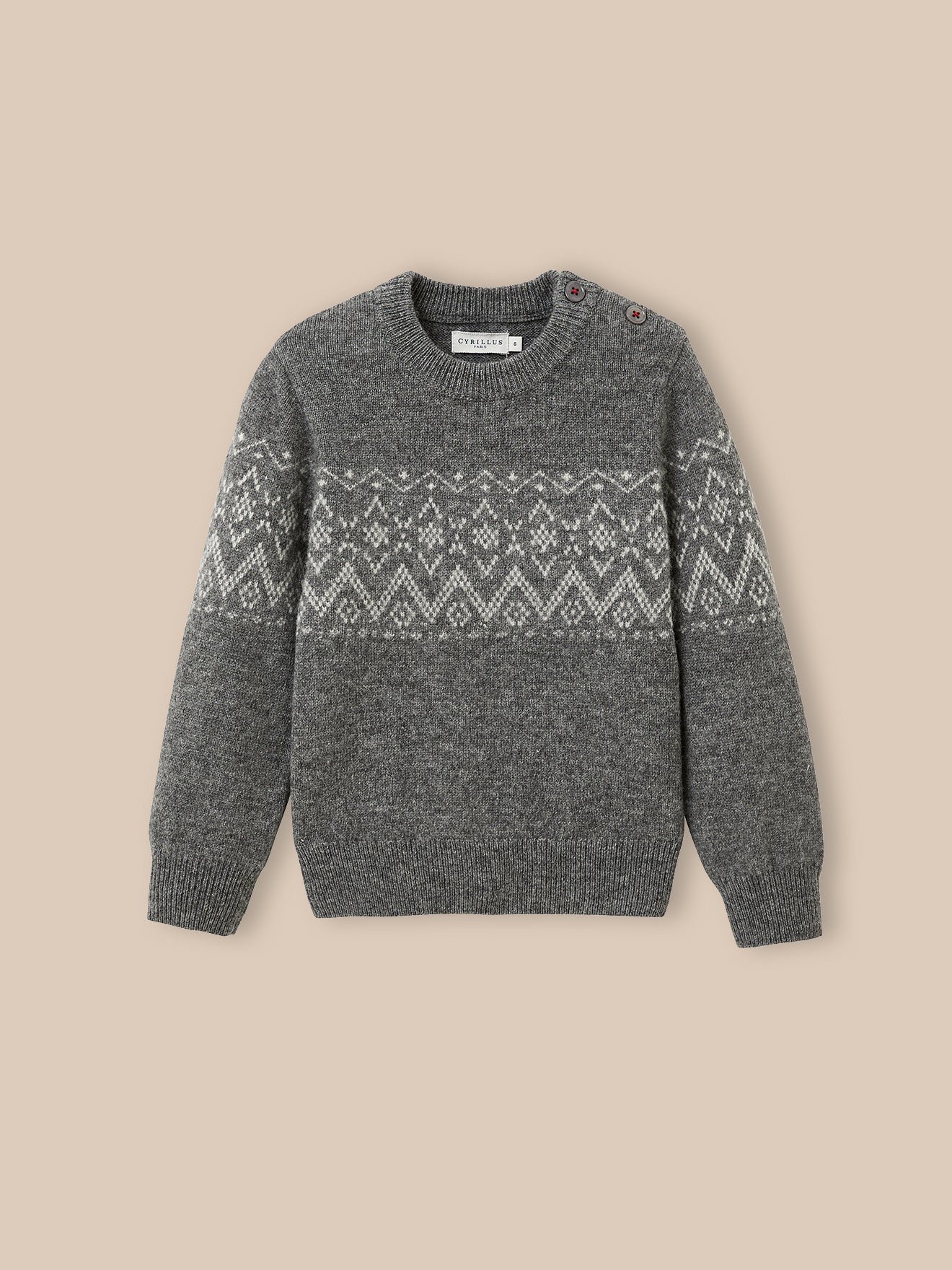 Jacquard sweater CYRILLUS Grey