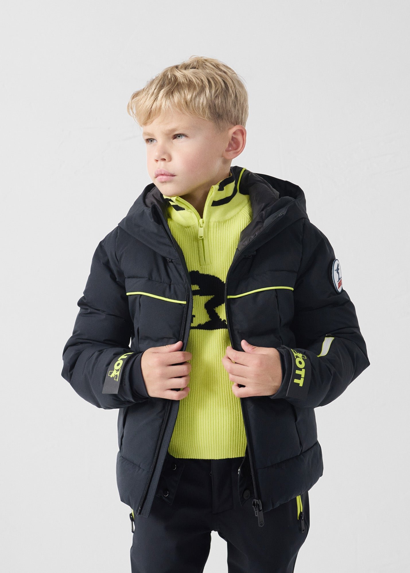 Doudoune ski enfant grand froid cembros JOTT Noir