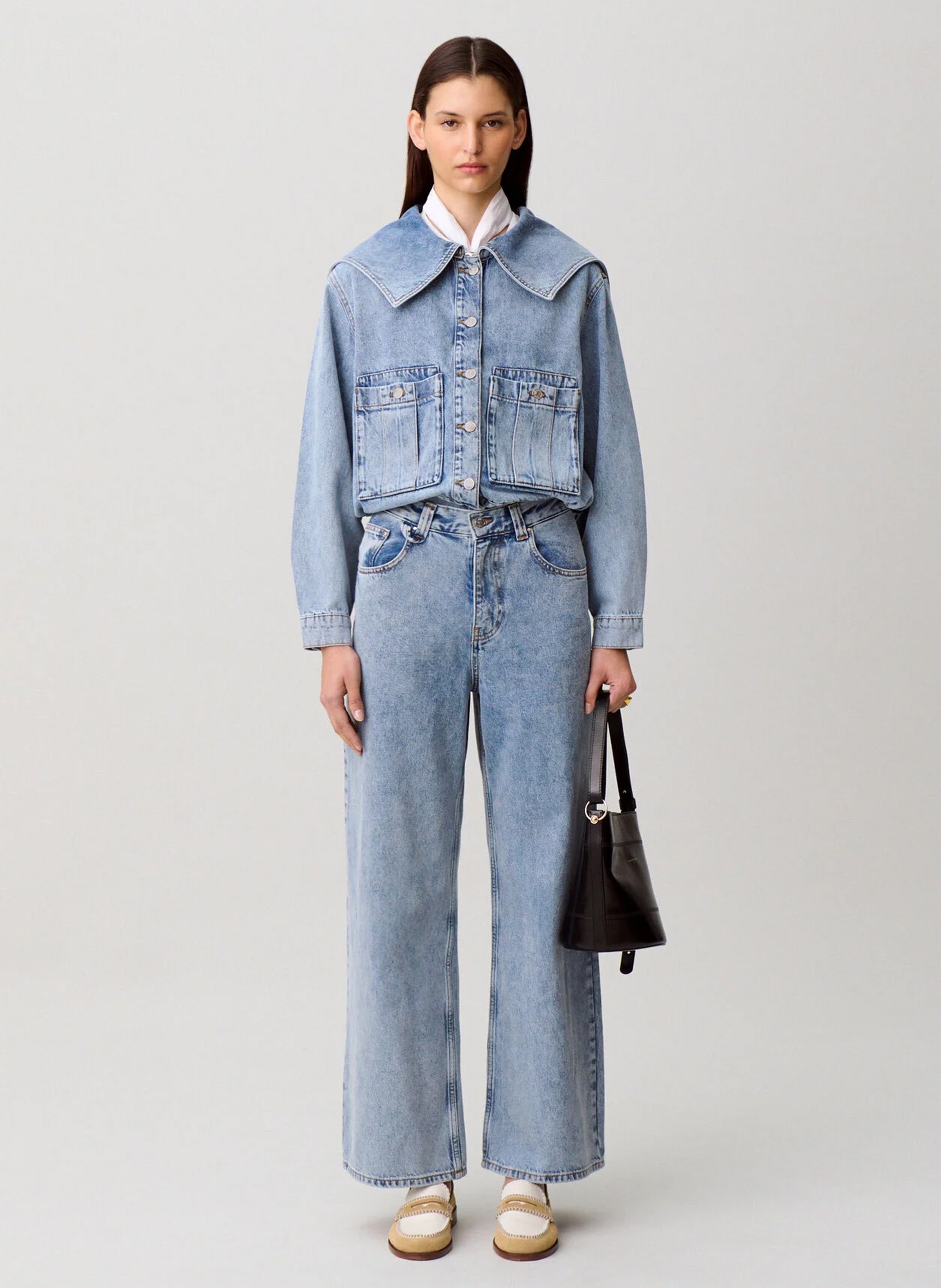 Cotton straight jeans CLAUDIE PIERLOT Blue