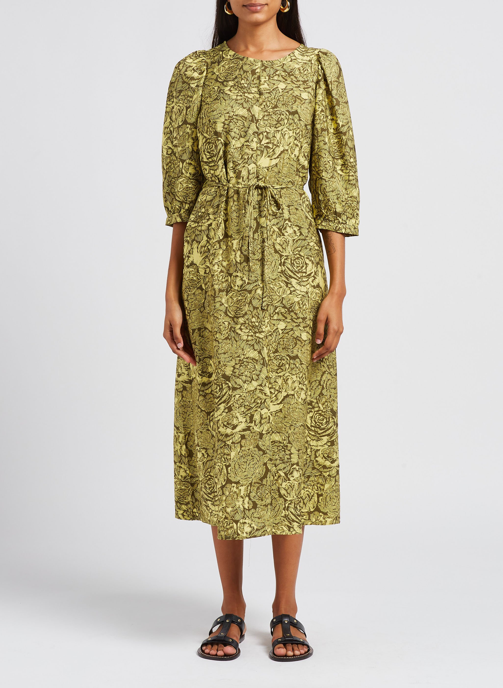 Bedrucktes Midikleid mit Rundhalsausschnitt MOSS COPENHAGEN