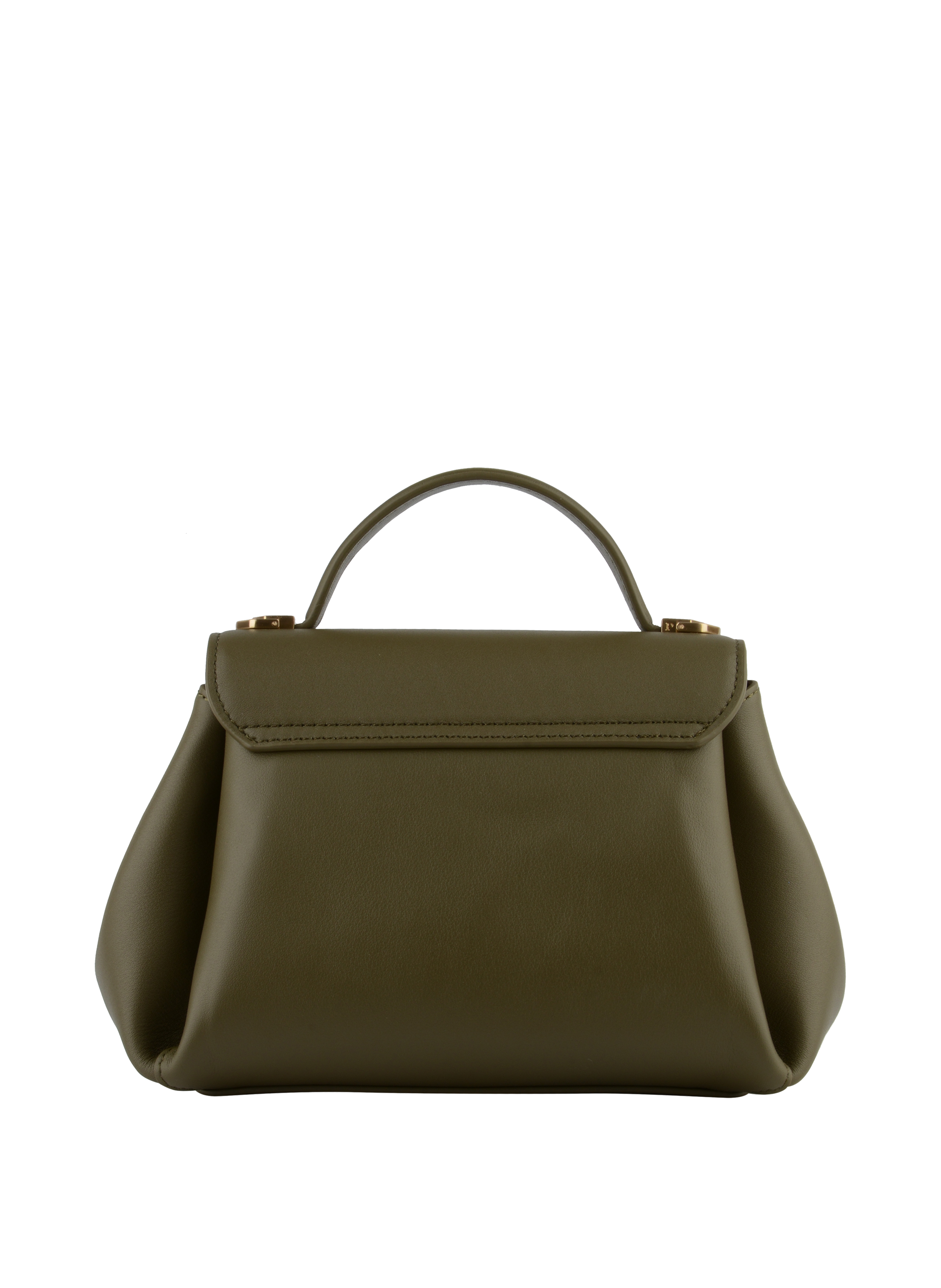 Handbag - cowhide leather POURCHET Khaki