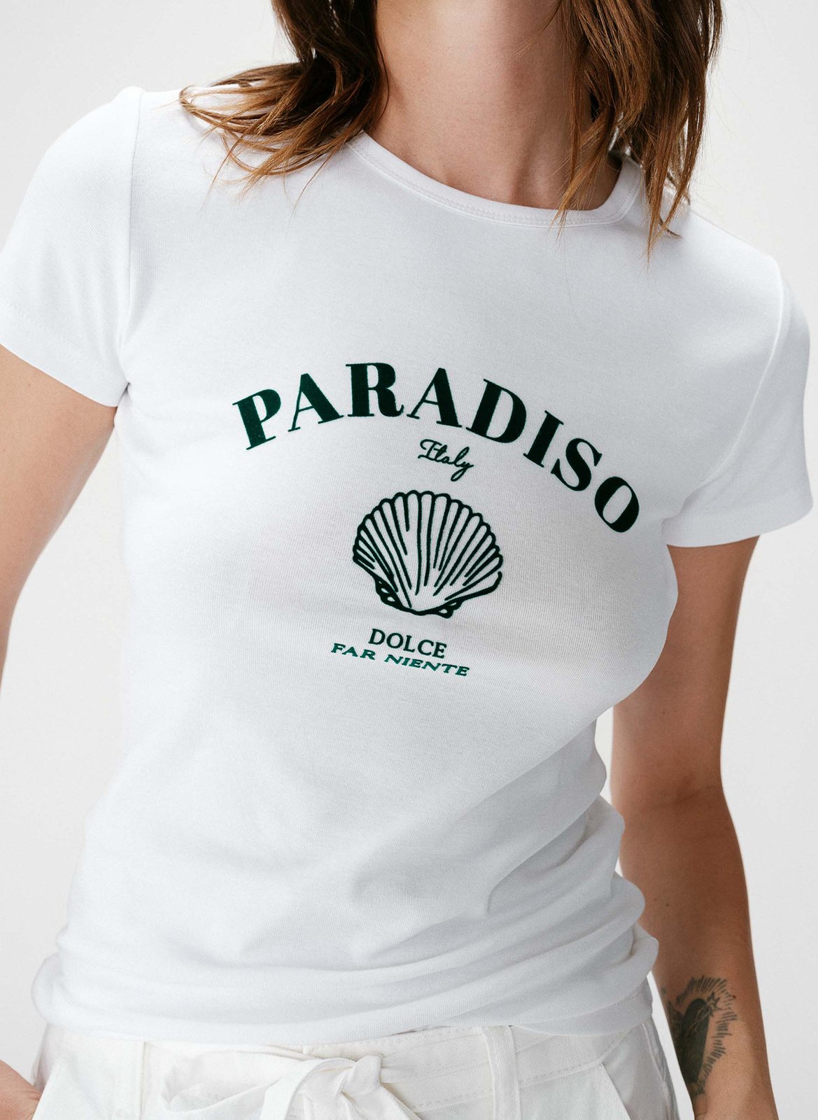 Gestreept T-shirt in marinelook met lange mouwen GRACE ET MILA Groen