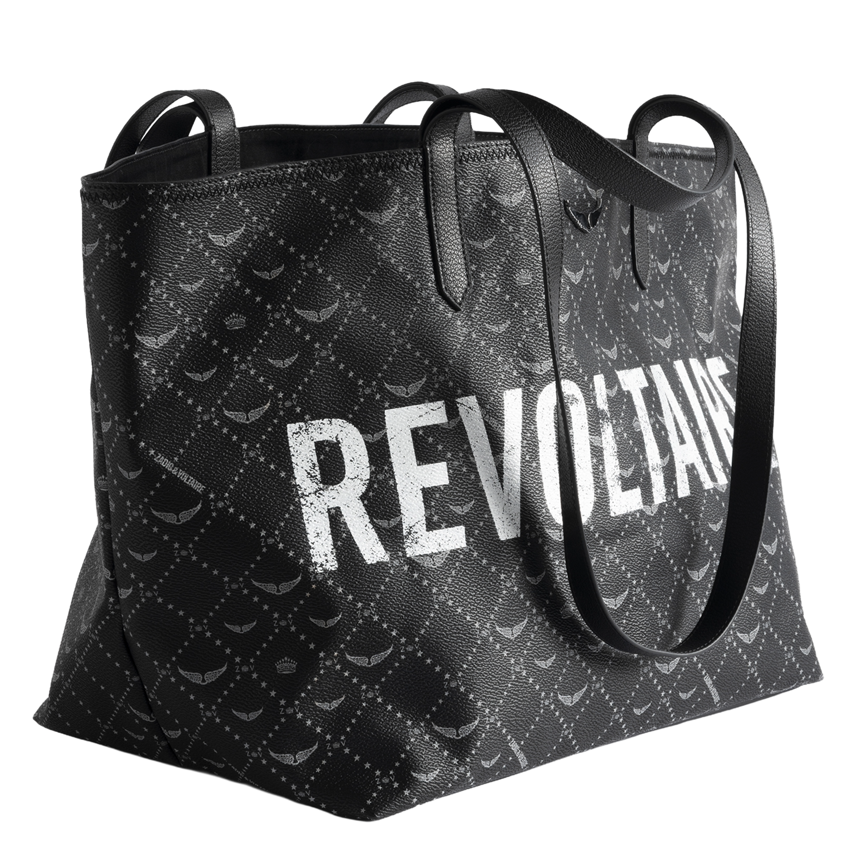 Canvas monogram tote bag ZADIG&VOLTAIRE Black