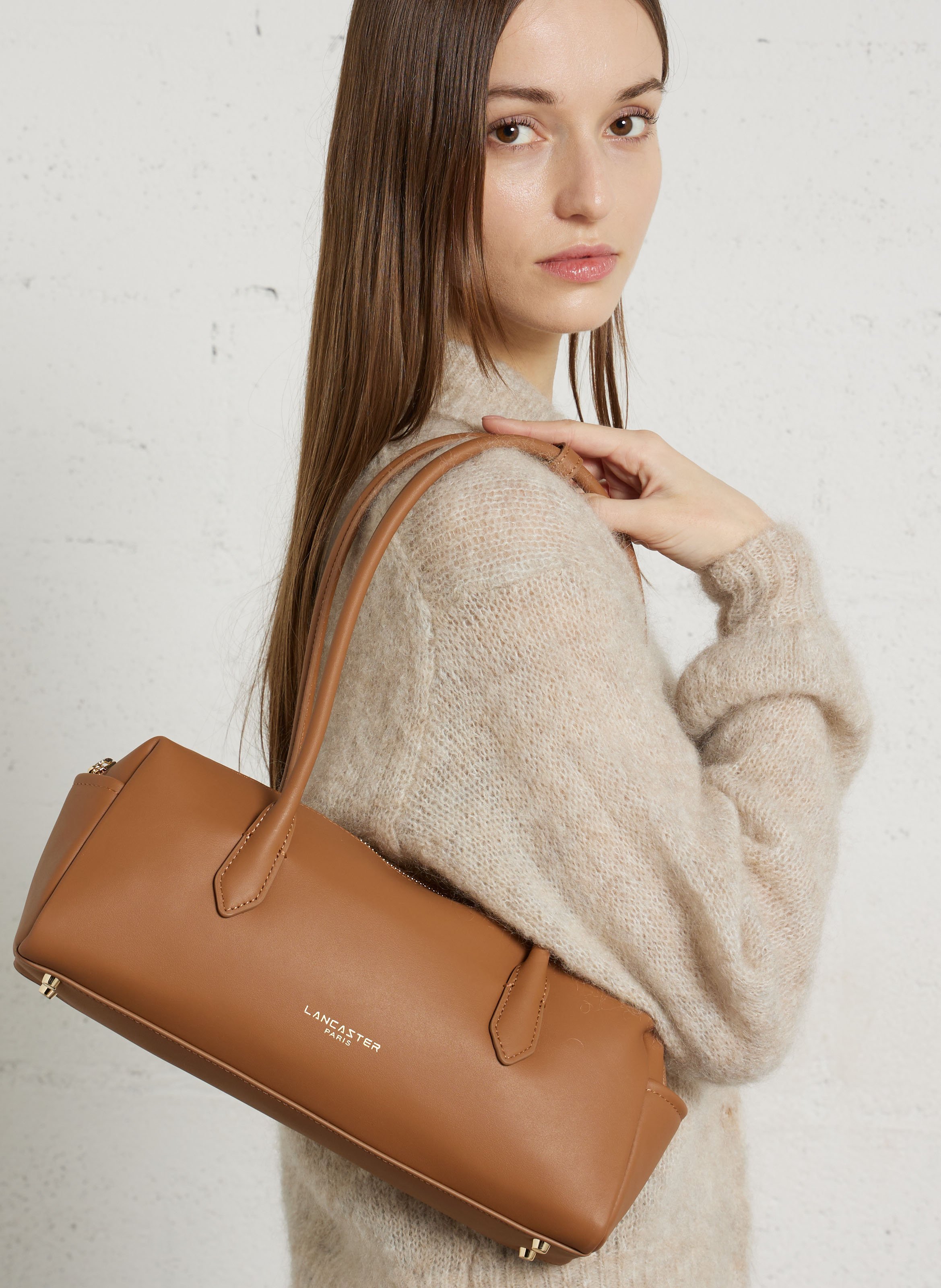 Sac trotteur en cuir LANCASTER PARIS Marron