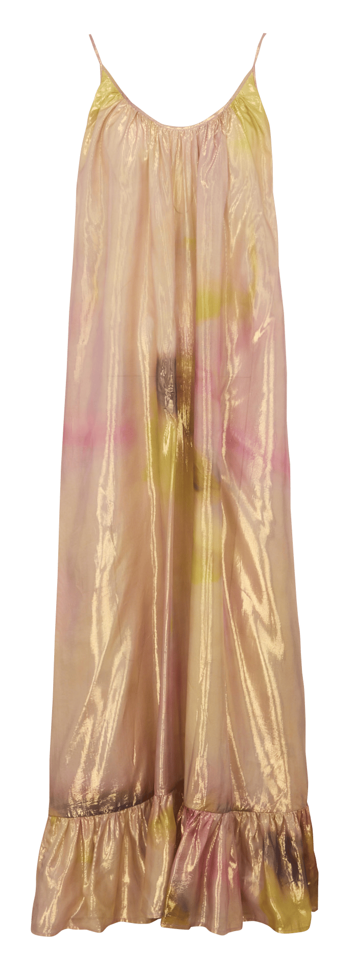 Lange jurk met ronde hals en pailletten MES DEMOISELLES Veelkleurig