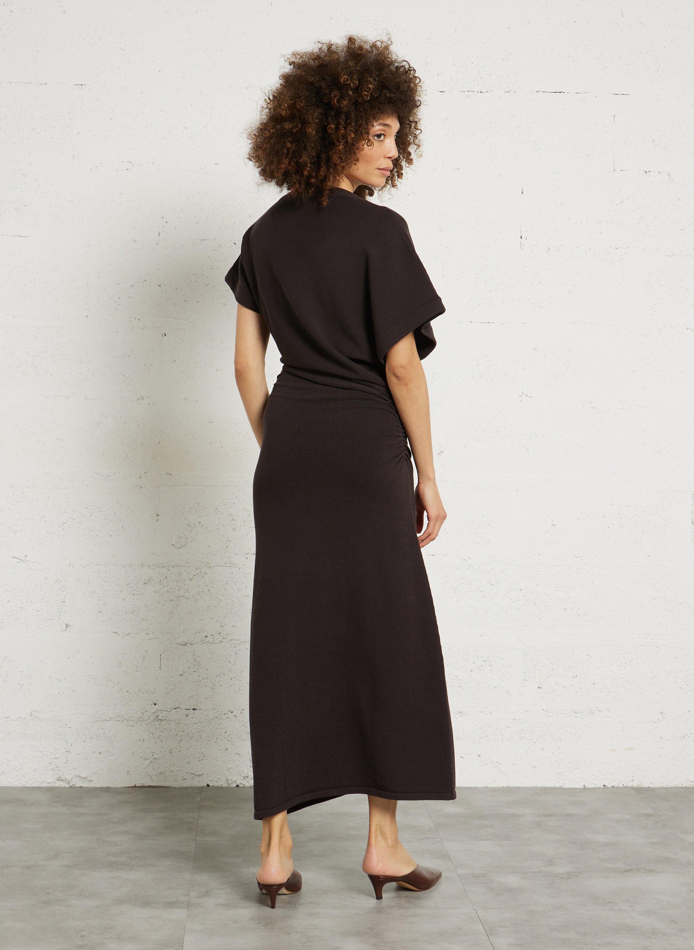 Rundhalskleid aus Bio-Baumwollmischung SOEUR Grau