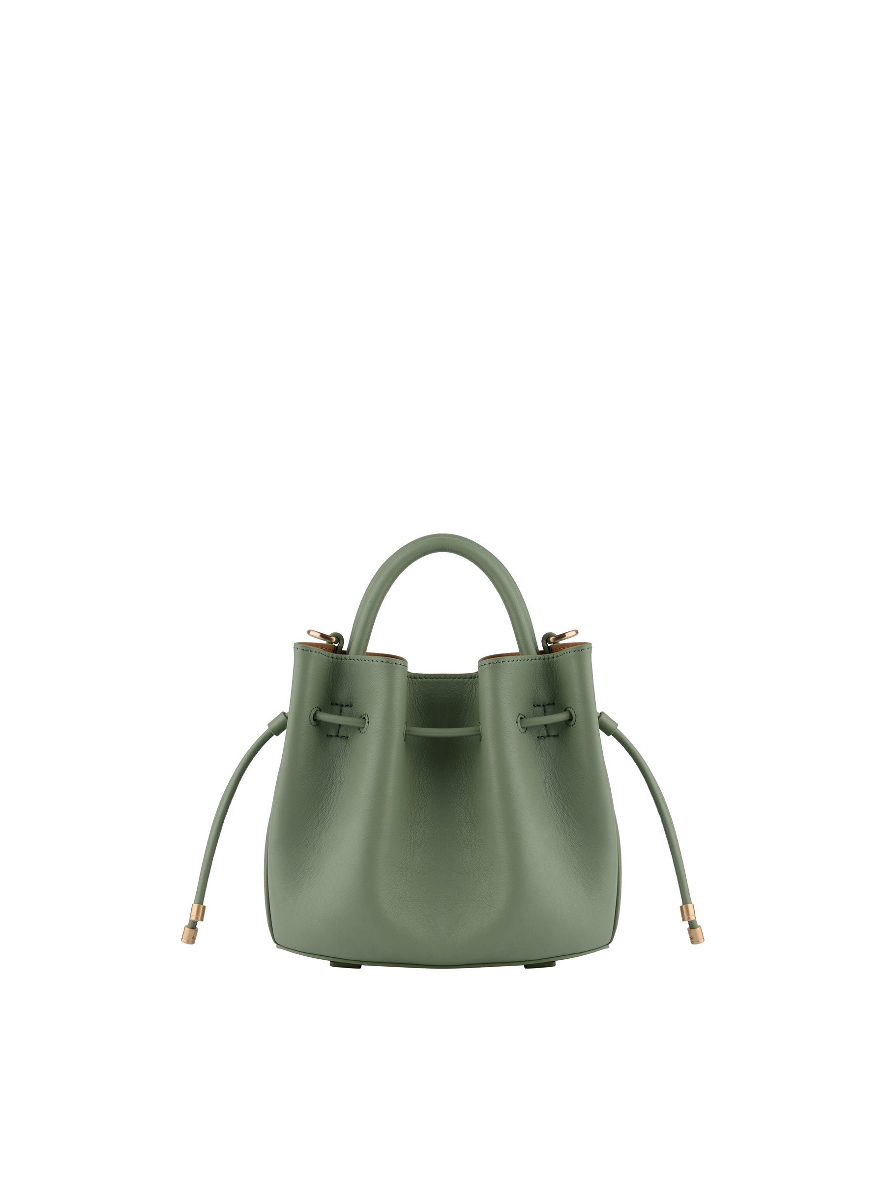 Calfskin leather handbag POURCHET Green