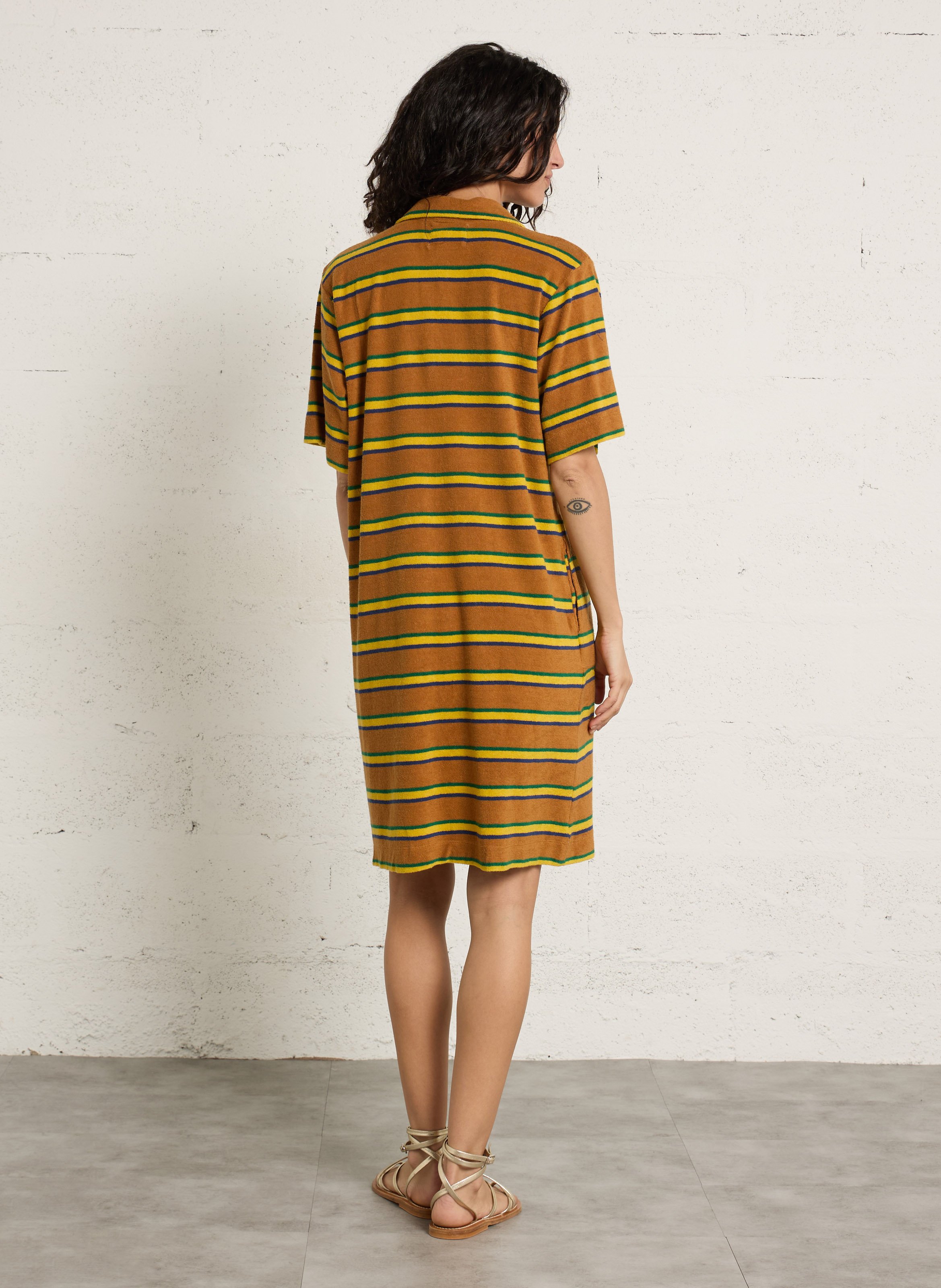 Mittellanges Bio-Baumwollkleid LEON & HARPER Grun