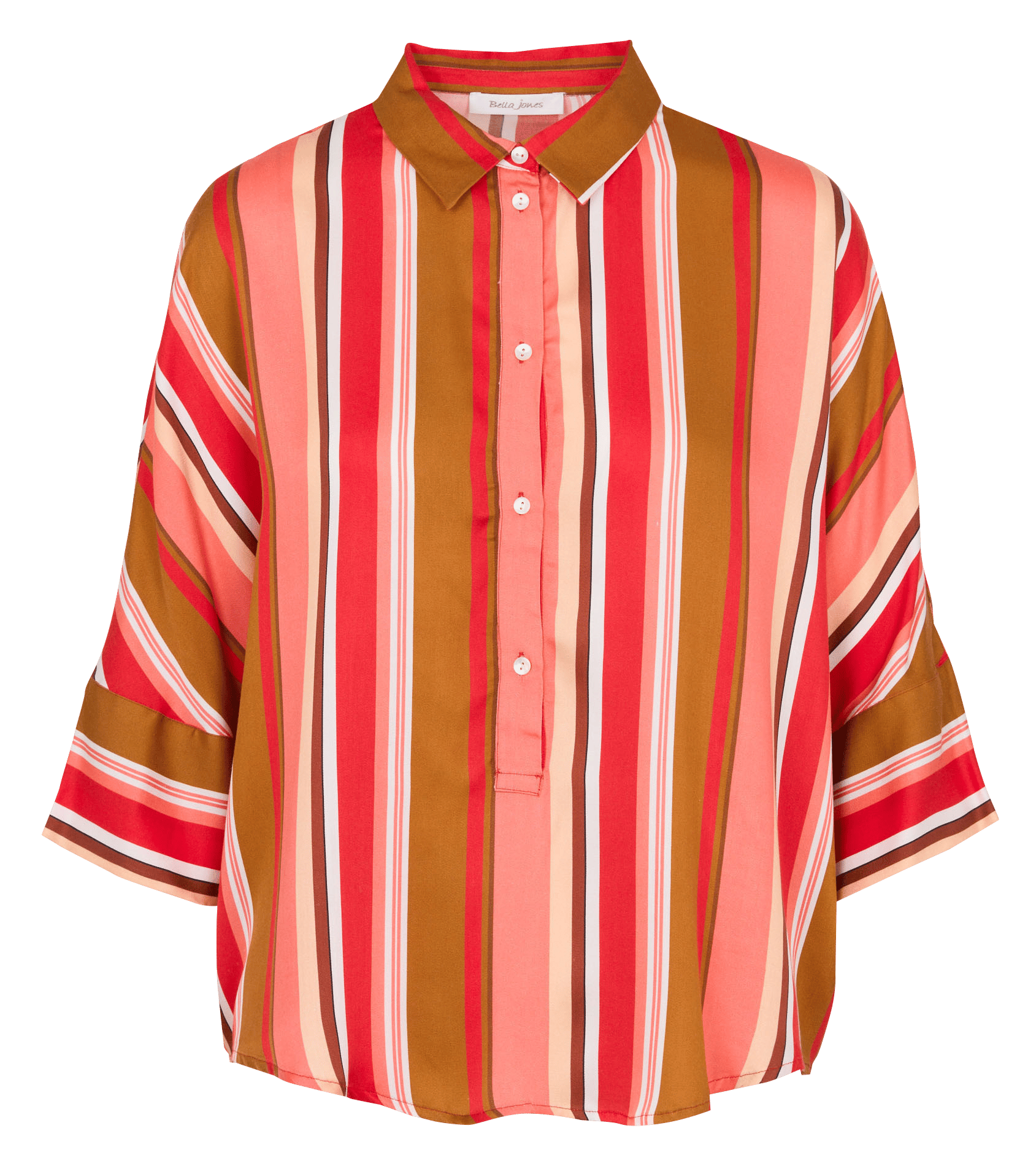 Bluse mit klassischem Streifenmuster BELLA JONES Rot