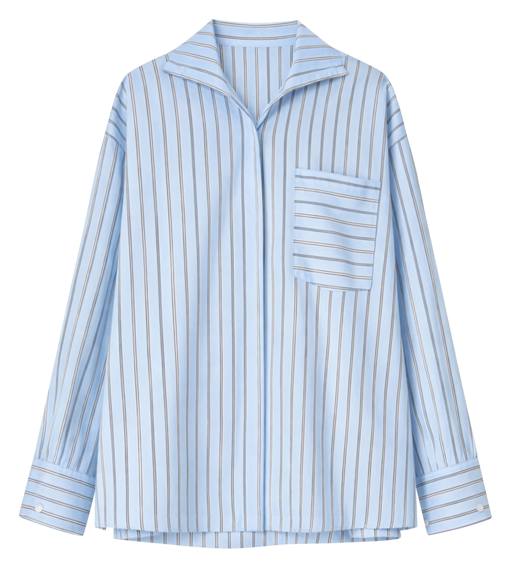 Wijde, gestreepte blouse IRO Blauw