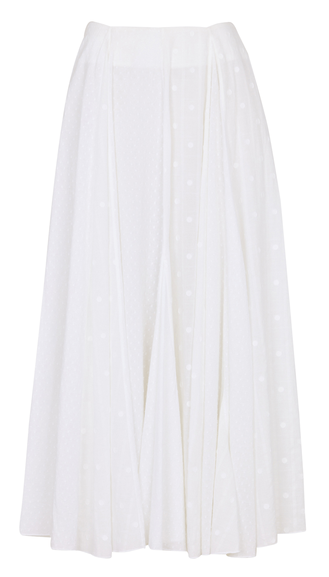 Long embroidered cotton skirt LAURENCE BRAS White