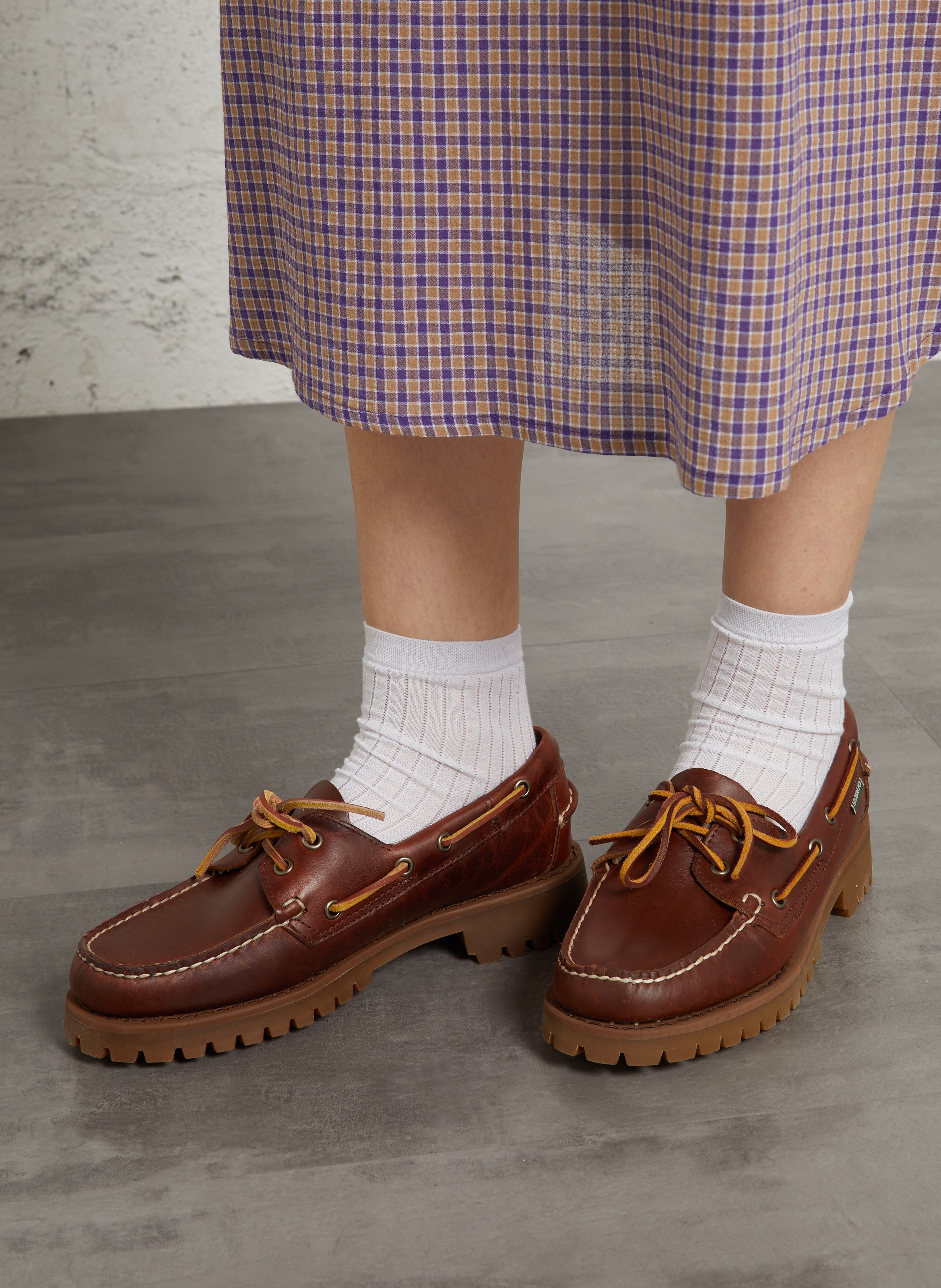 Leder-Schnürmokassins in Uni-Farben SEBAGO Braun