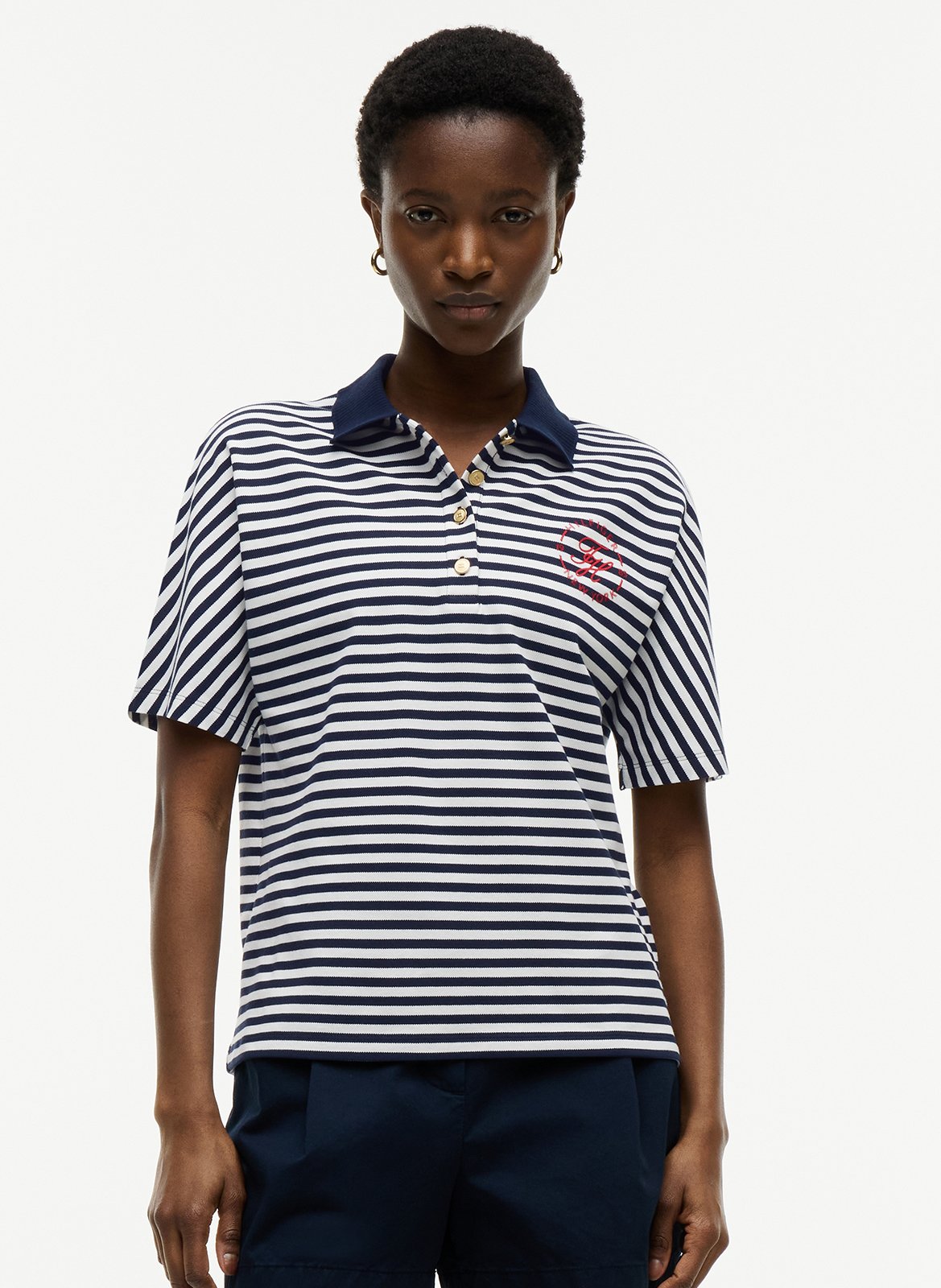 Poloshirt mit kurzen Ärmeln uni TOMMY HILFIGER