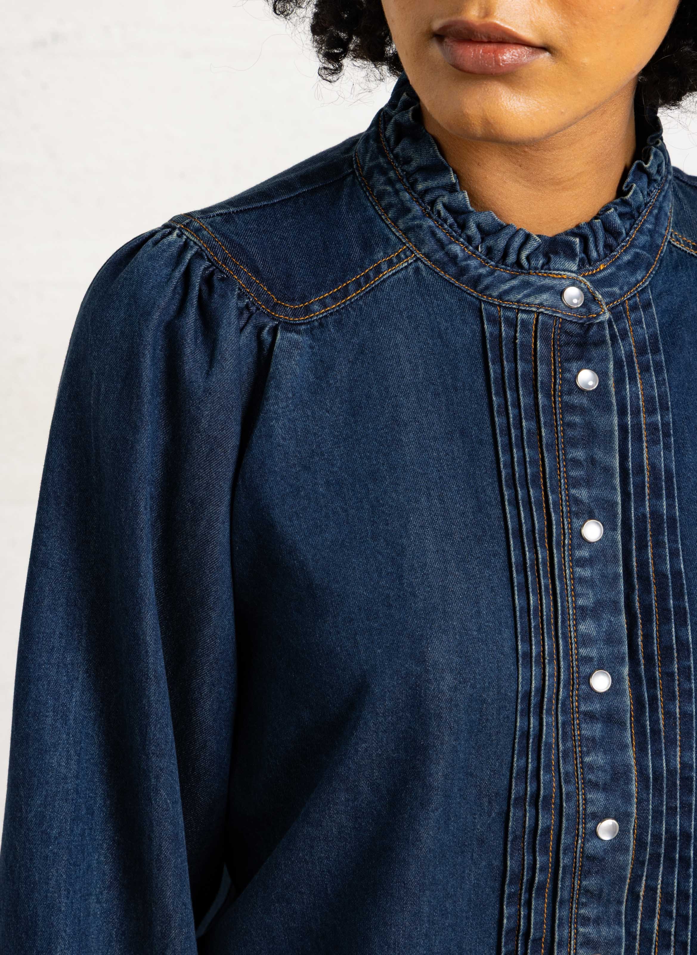 Oversized denim shirt SUNCOO Blue