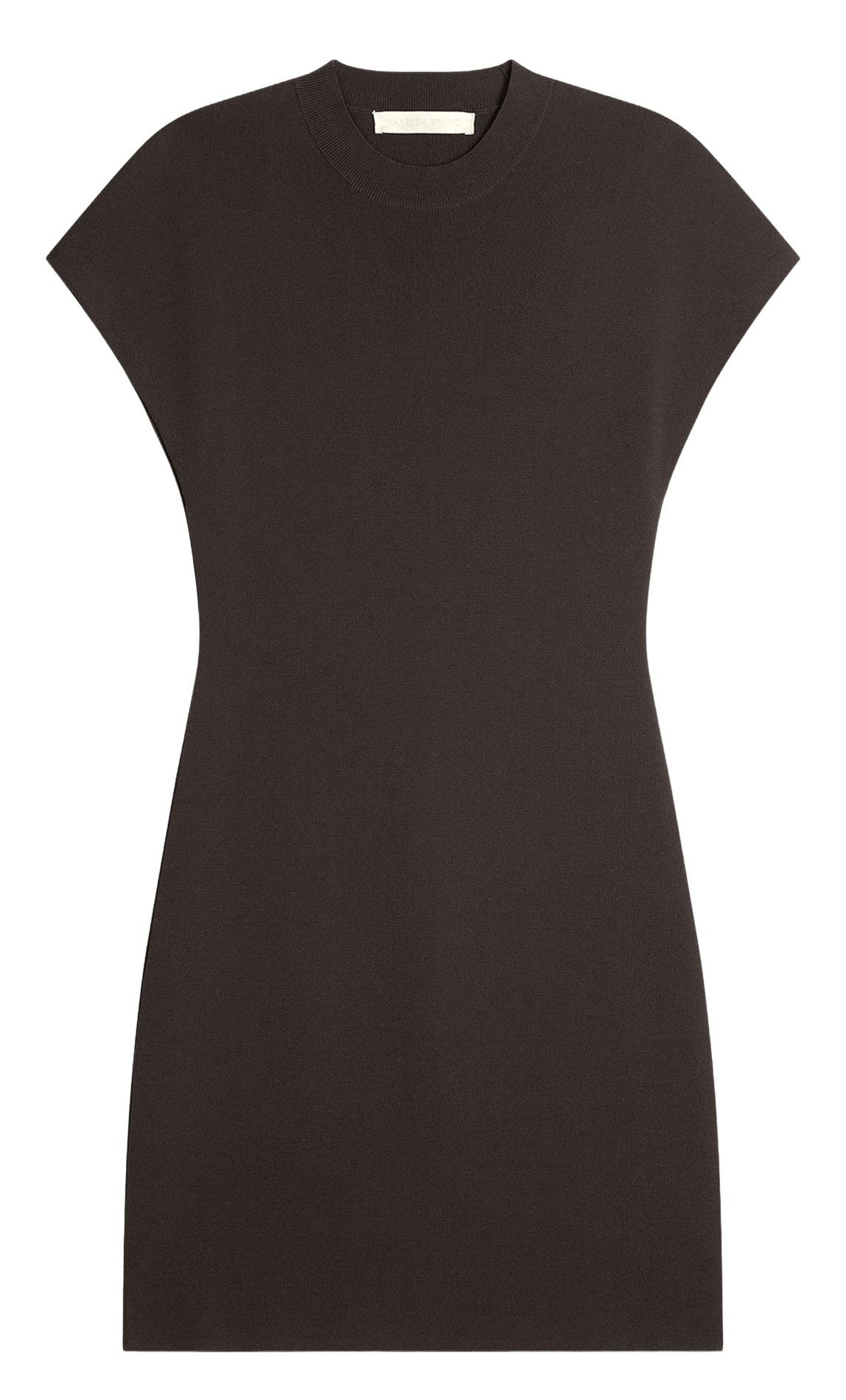 Robe court col rond VANESSA BRUNO Marron