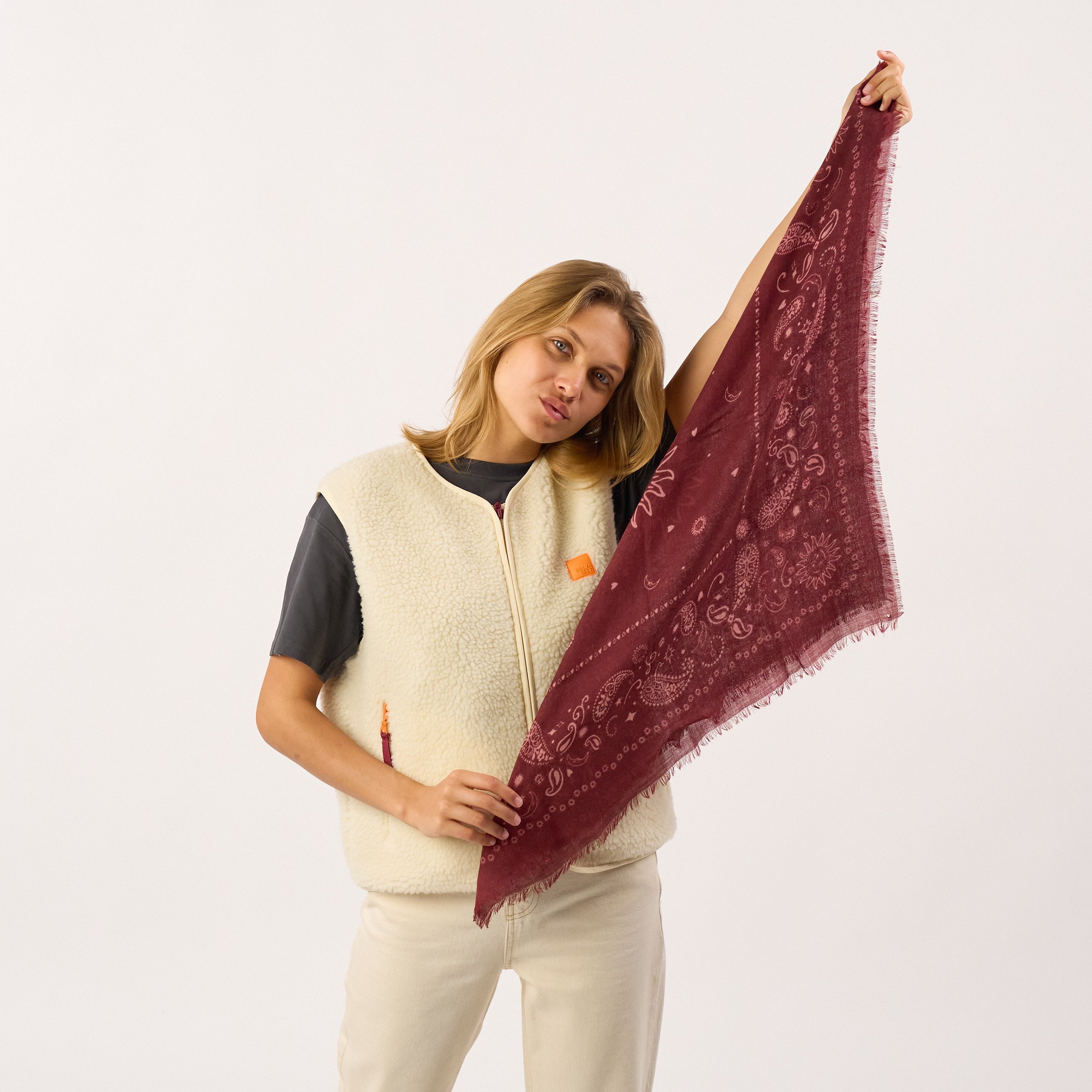 Small wool scarf alice | Red BILLYBELT Women