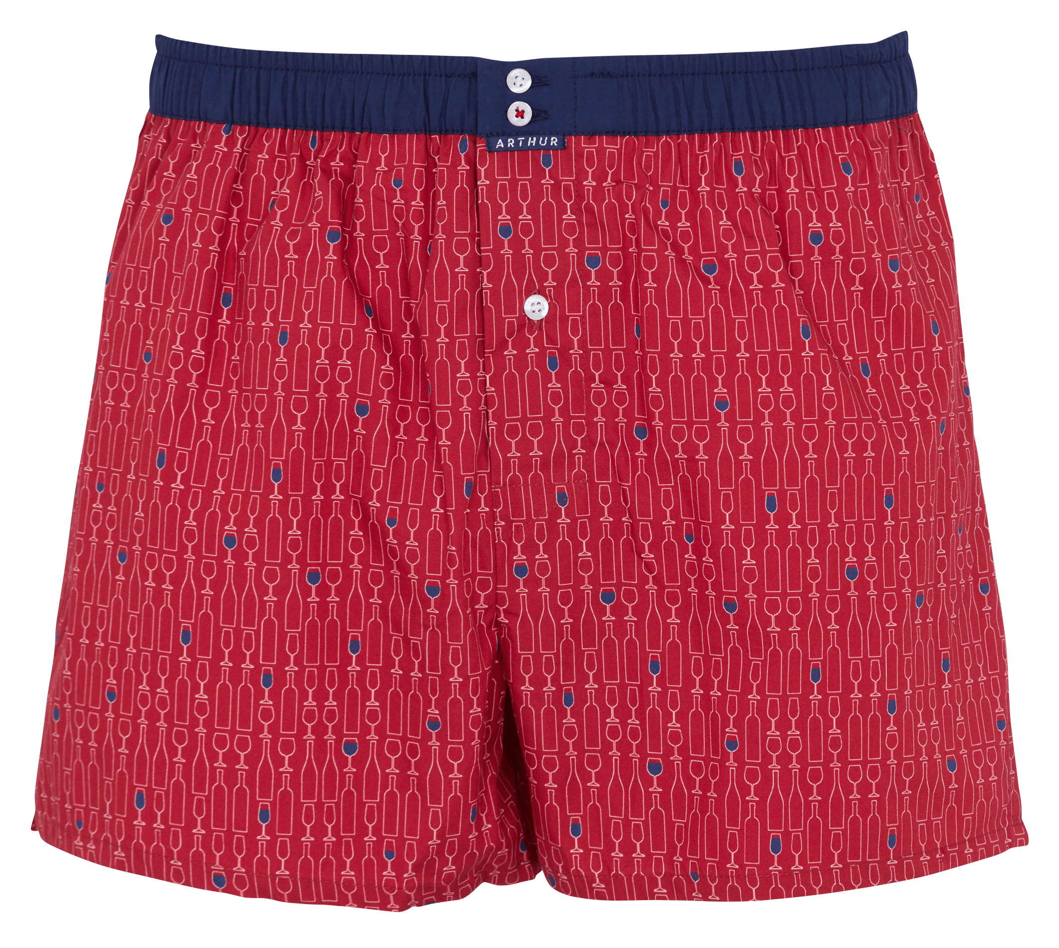 Baumwoll-Boxershorts ARTHUR Rot