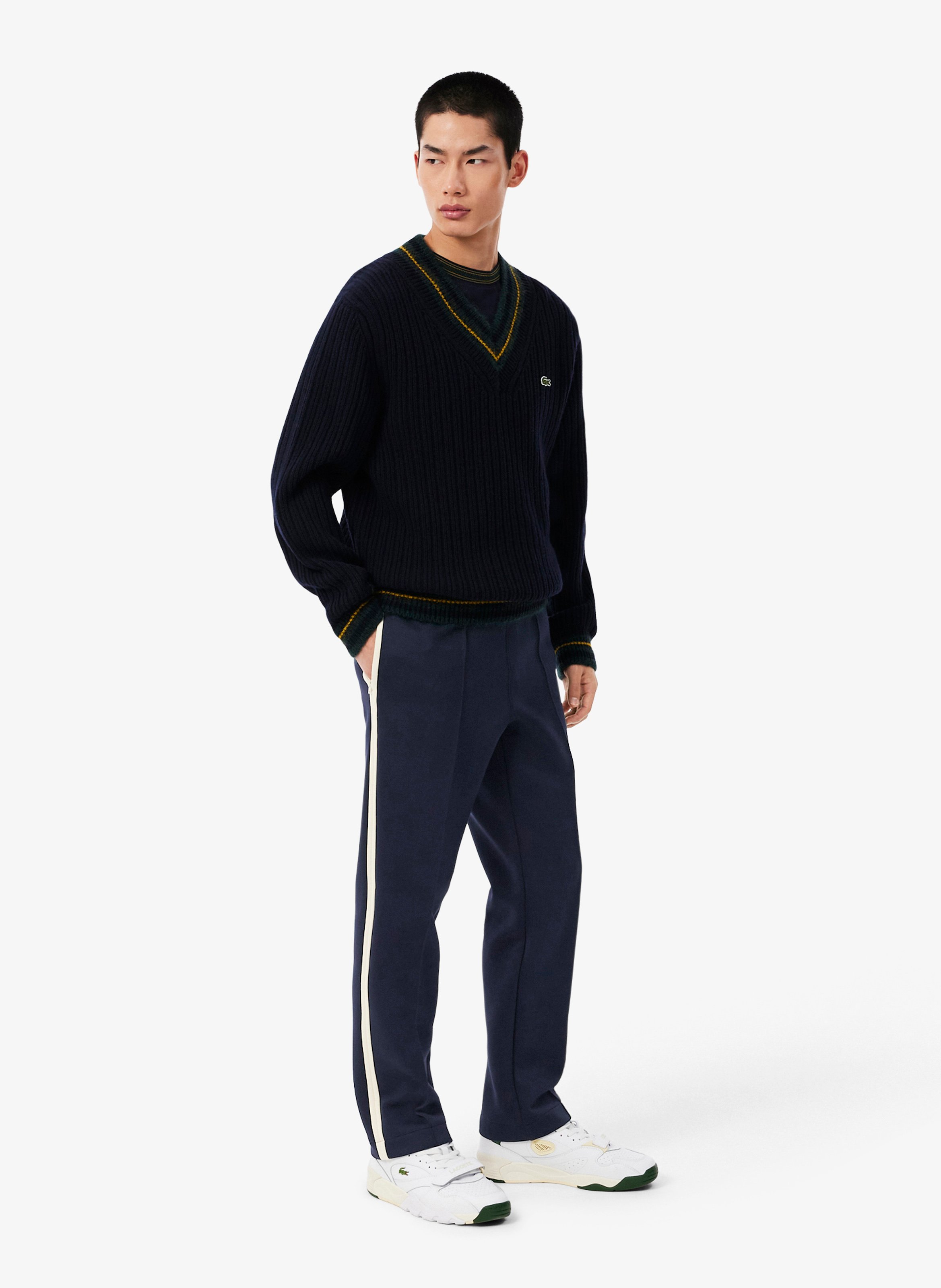 Gerade geschnittene Jogginghose aus Baumwoll-Mix LACOSTE Blau