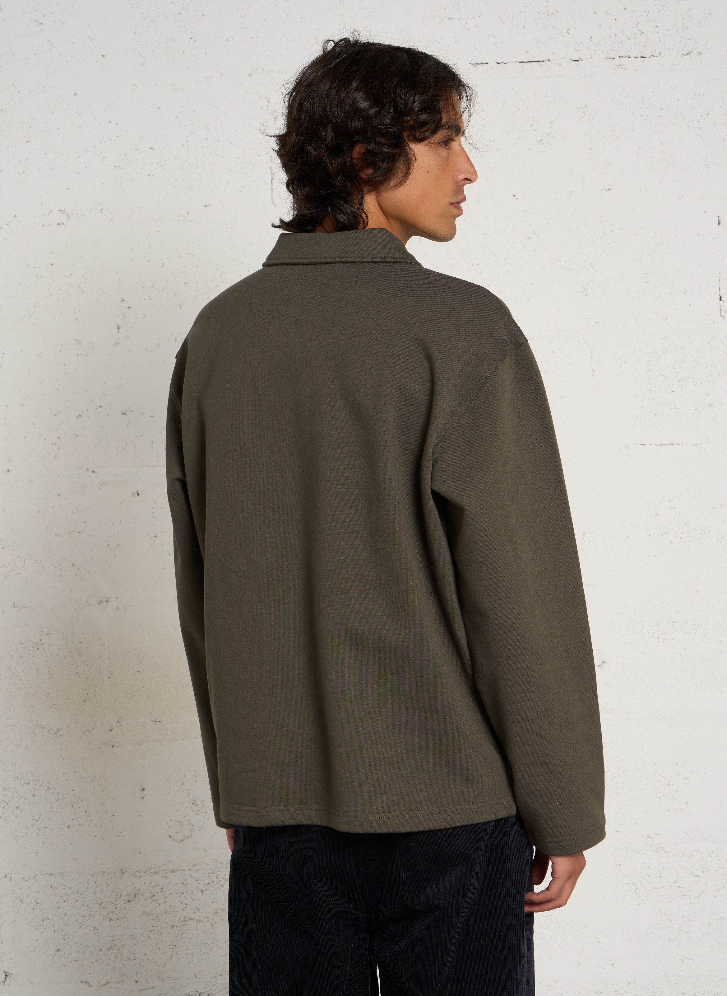 Einfarbiges Baumwoll-Sweatpolo CASUAL FRIDAY Beige