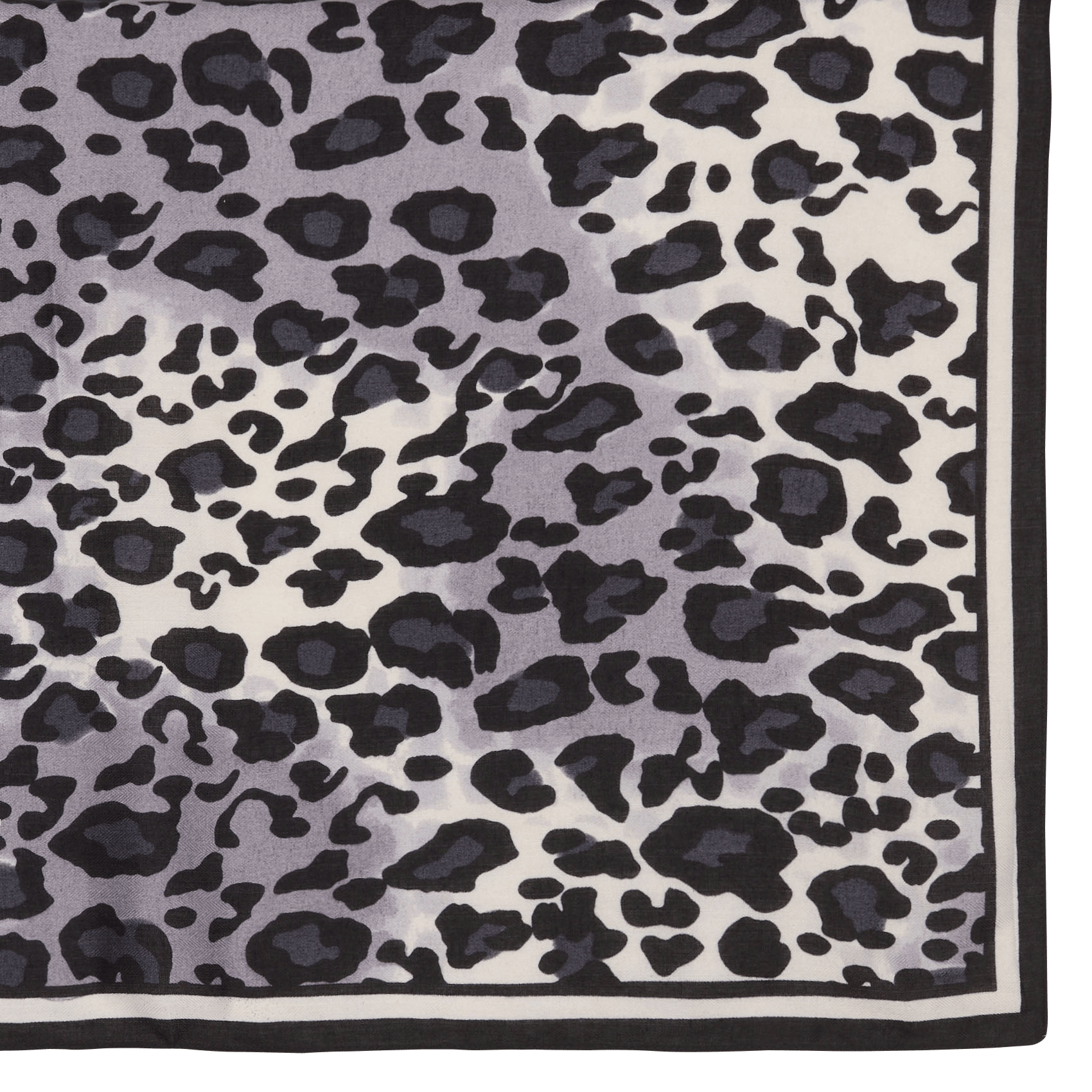 Leopard print scarf LE TEMPS DES CERISES Black