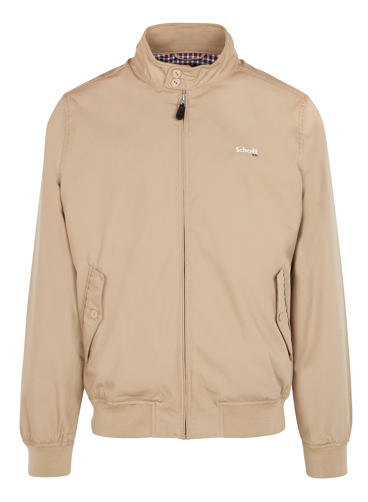 Blouson col montant regular-fit SCHOTT Beige