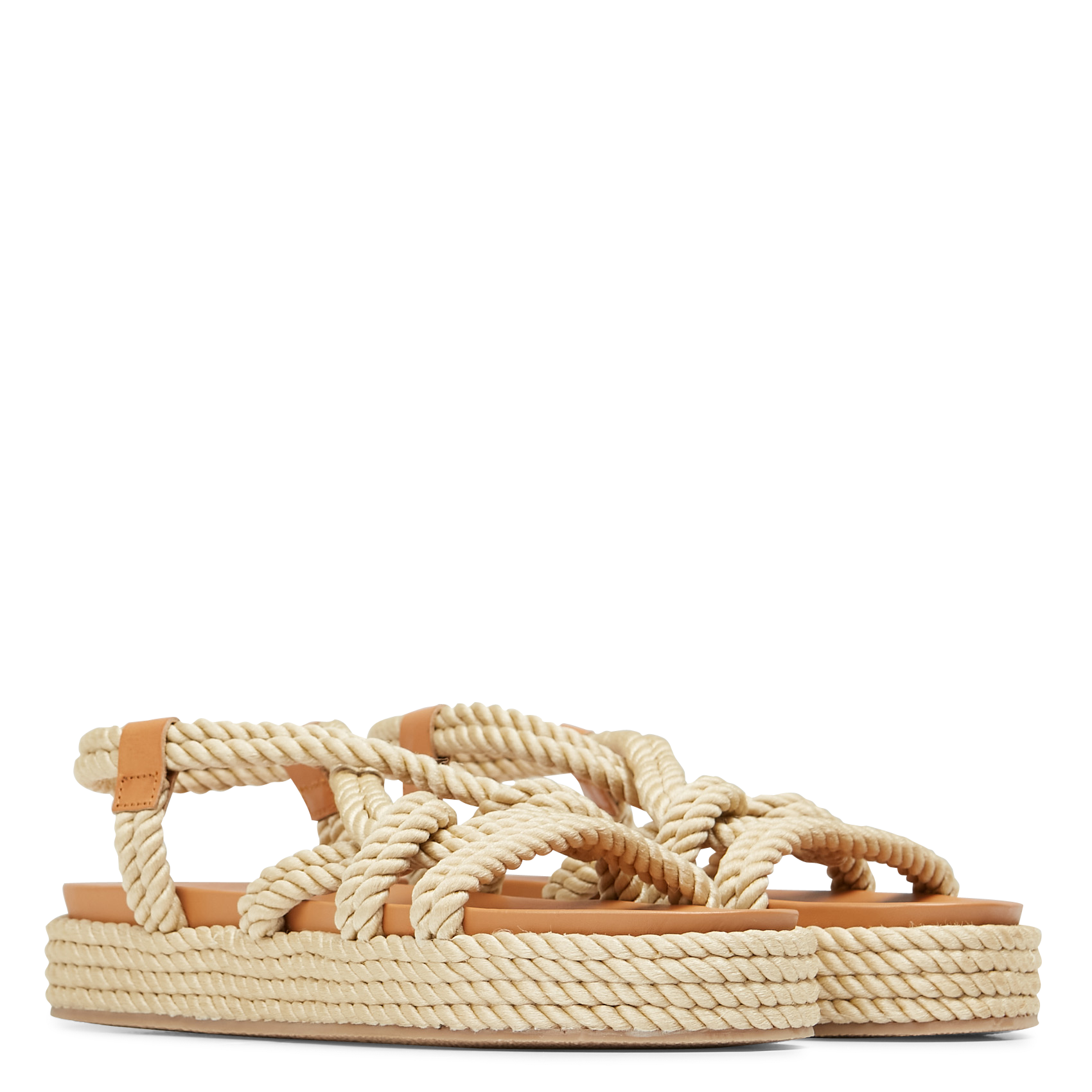 Sandales compensées en corde JONAK Beige