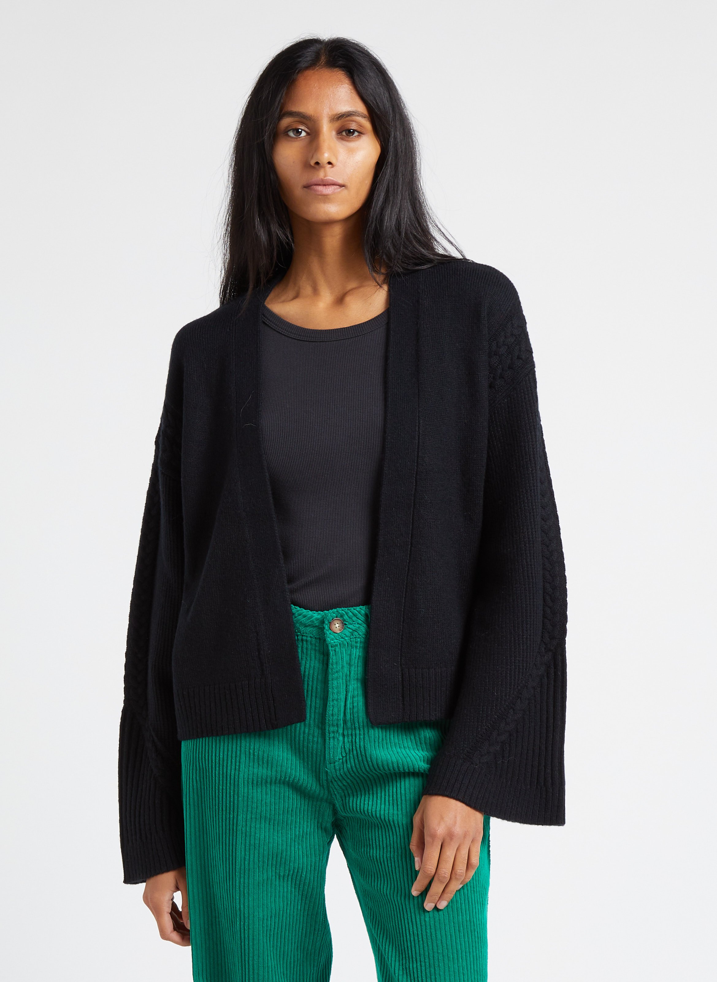 Black loose clearance cardigan