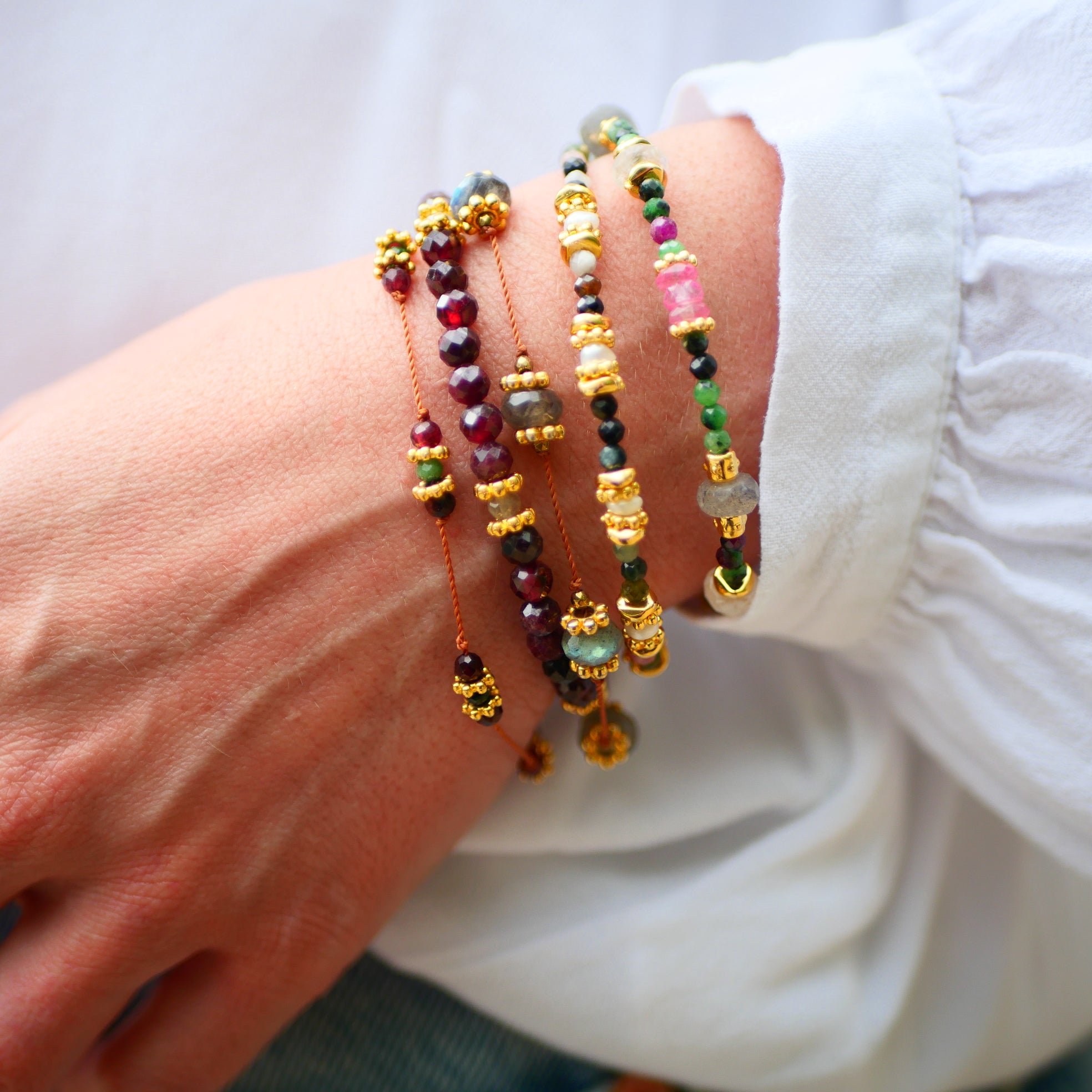 Labradorite clover bracelet GINANDGER Grey