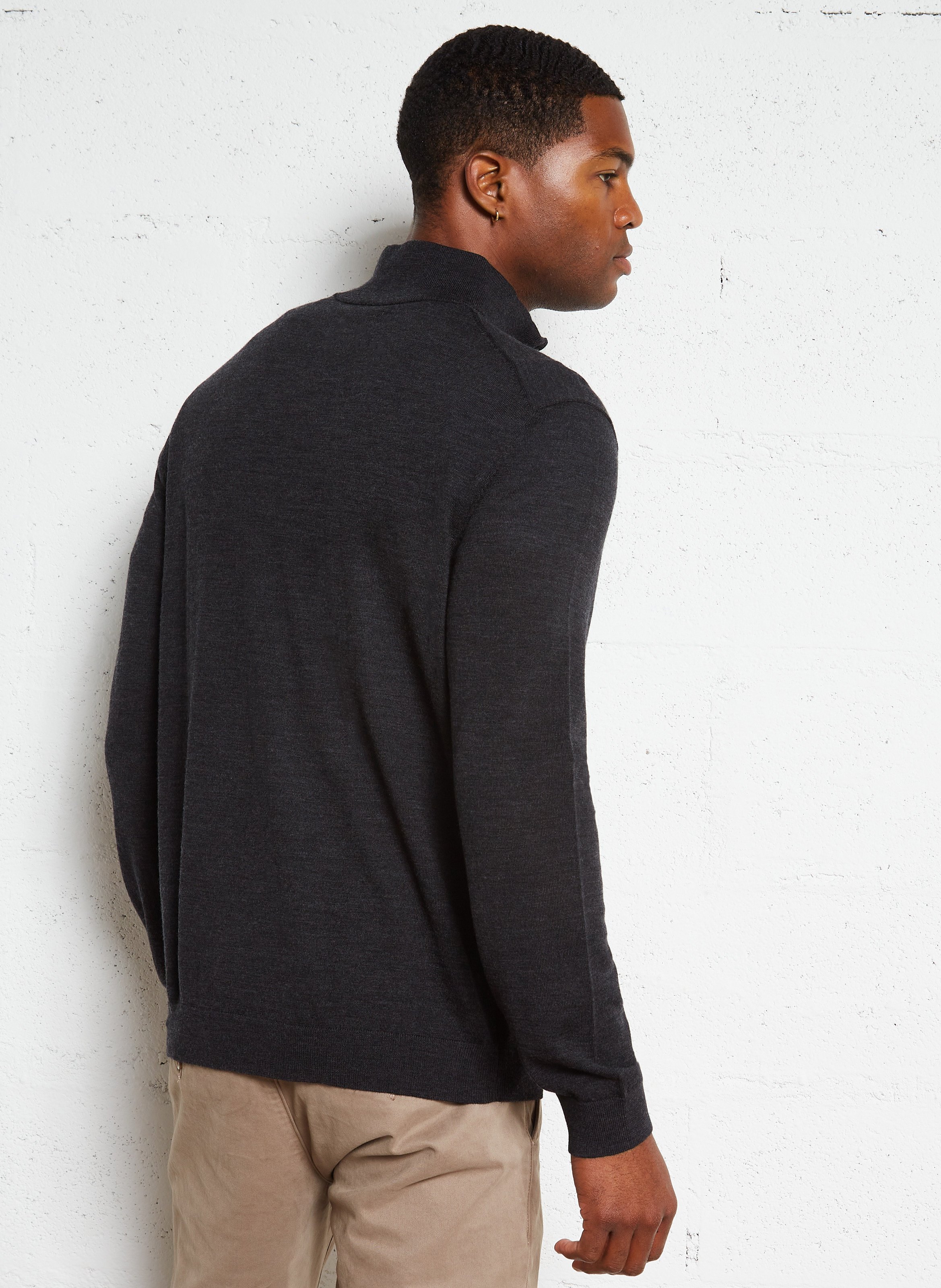 Regular high-neck wool sweater GANT Black