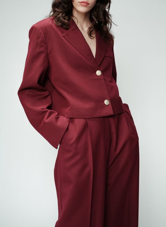 Blazer droit col tailleur GRACE ET MILA Rouge