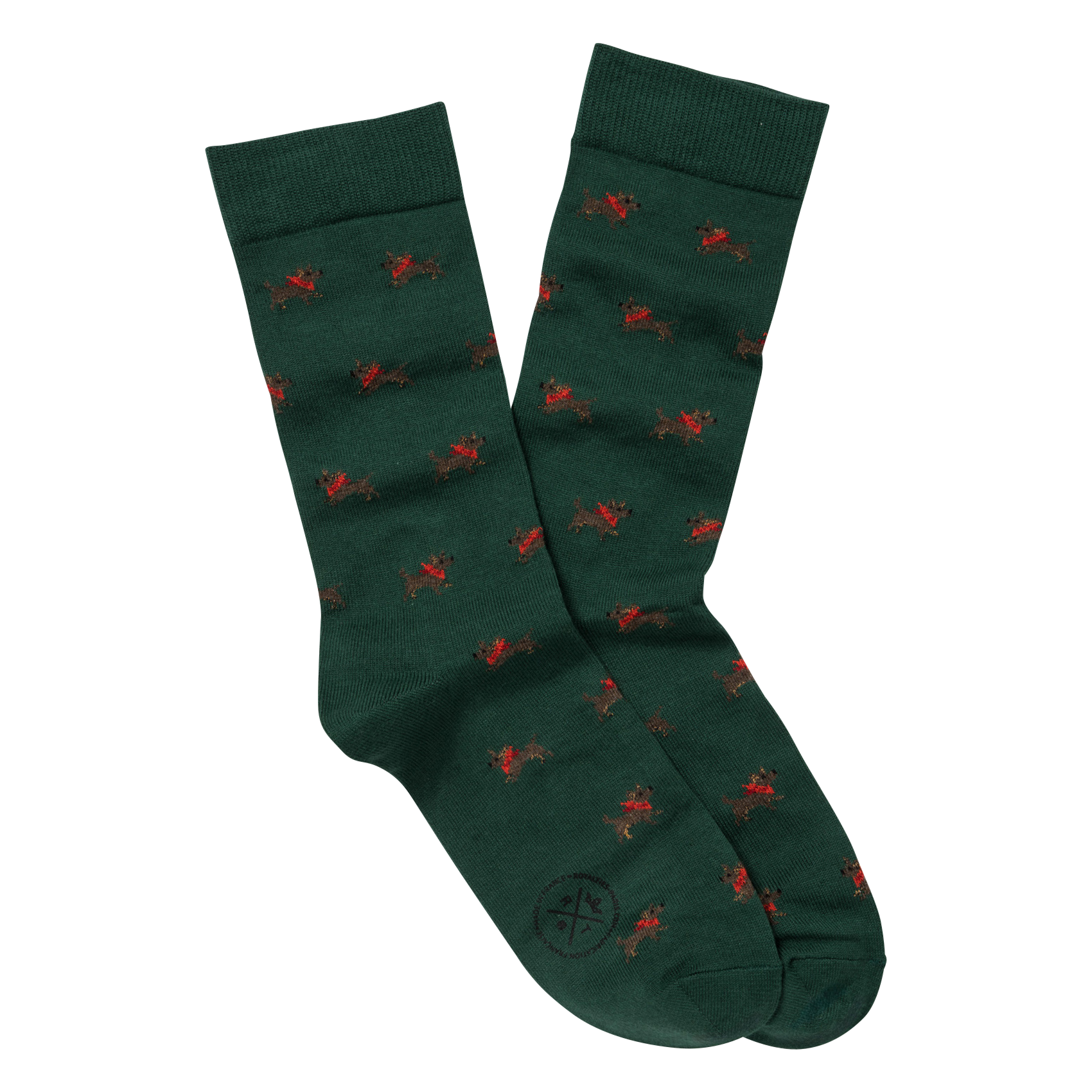 Cotton socks with logo ROYALTIES Green