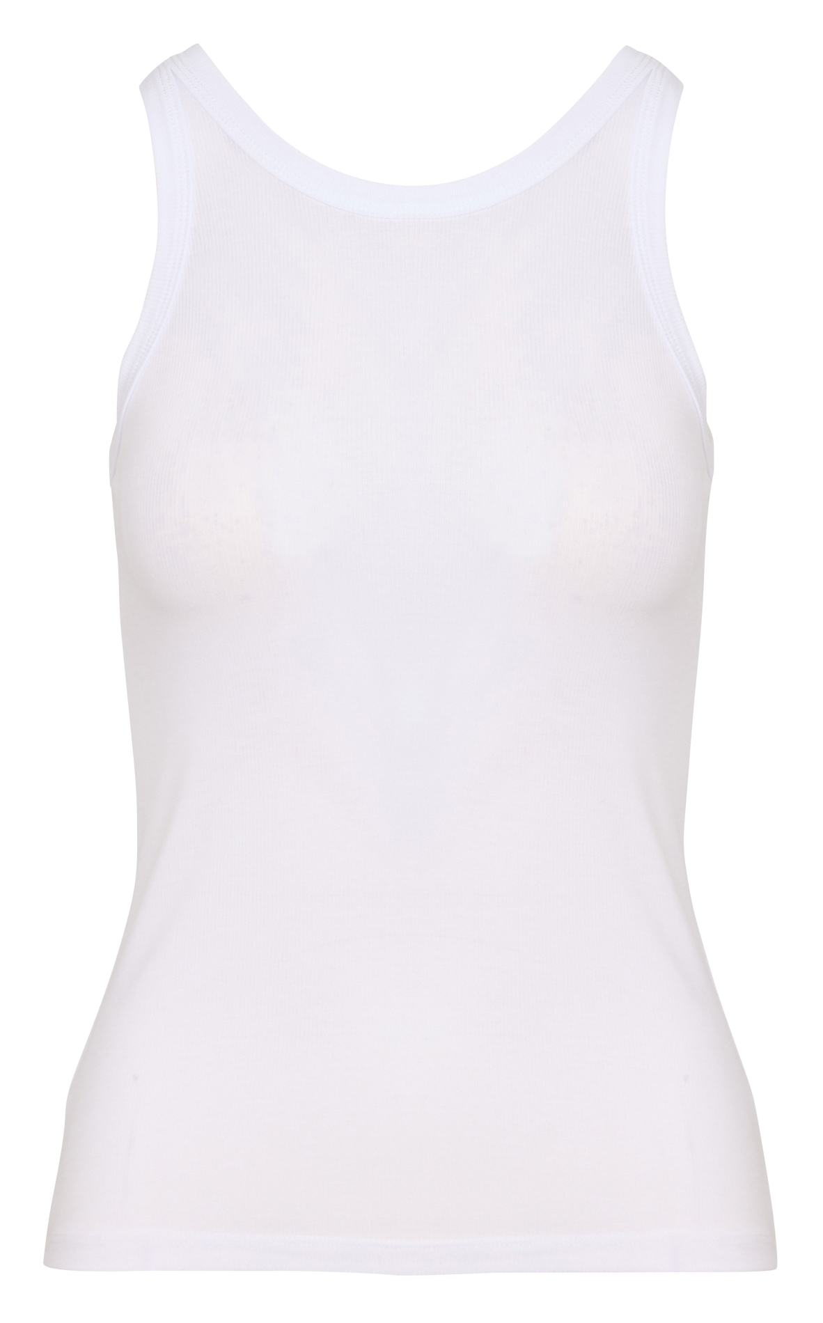 Sleeveless knit tank top IMPERIAL White