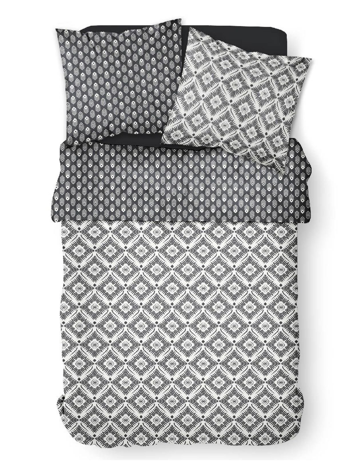 Printed cotton bedding set TODAY LINGE DE MAISON White