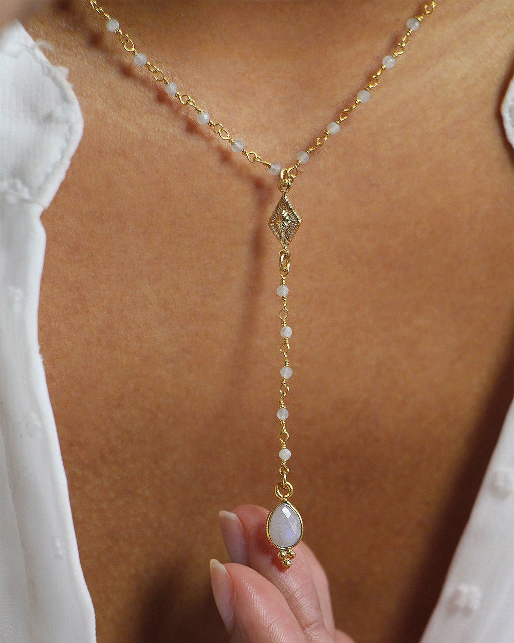 Rosary-style necklace Multicolored