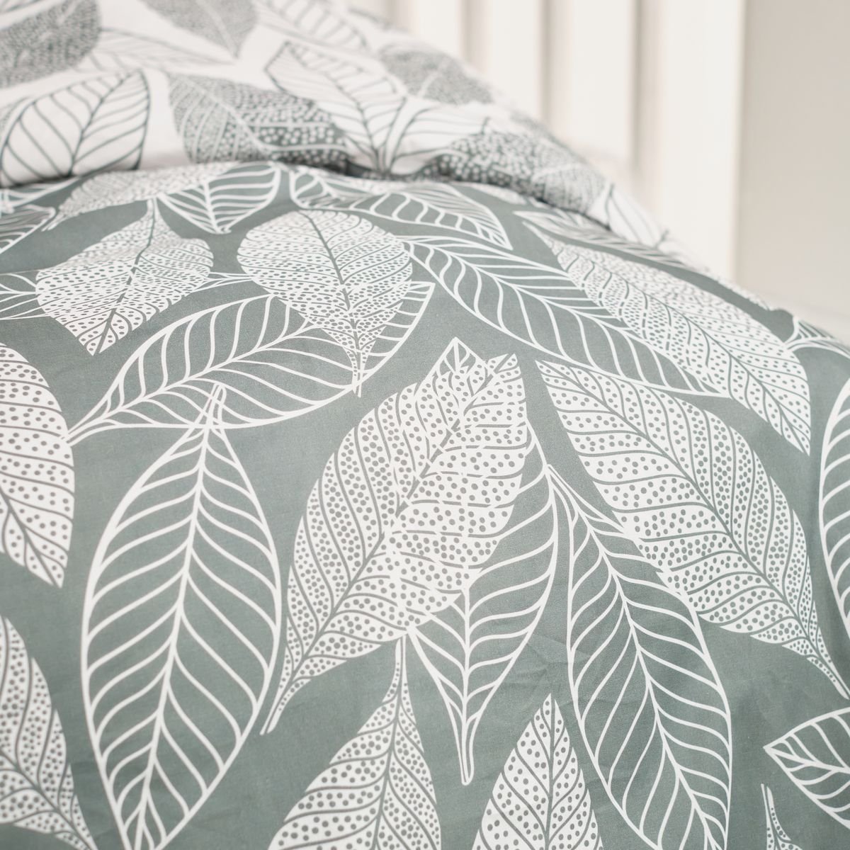 Printed cotton bed set TODAY LINGE DE MAISON Grey