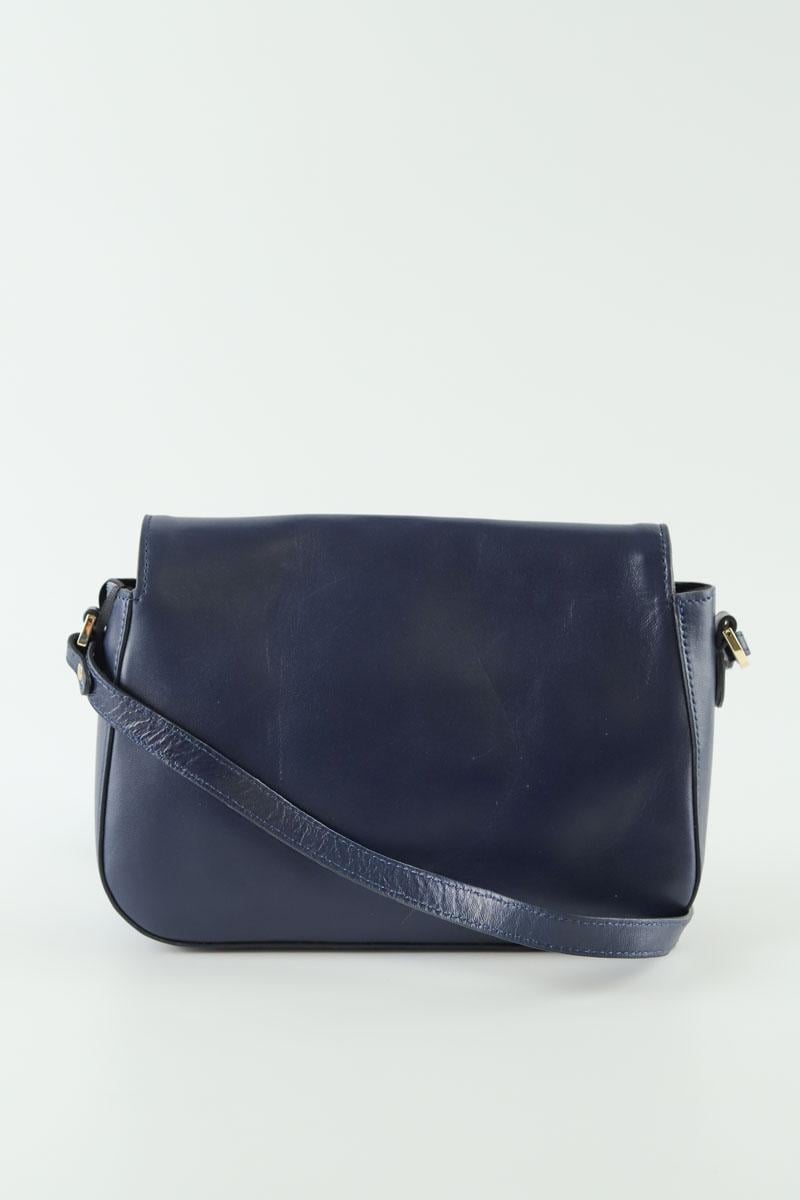 Leather messenger bag LK BENNETT - Seconde Main Blue