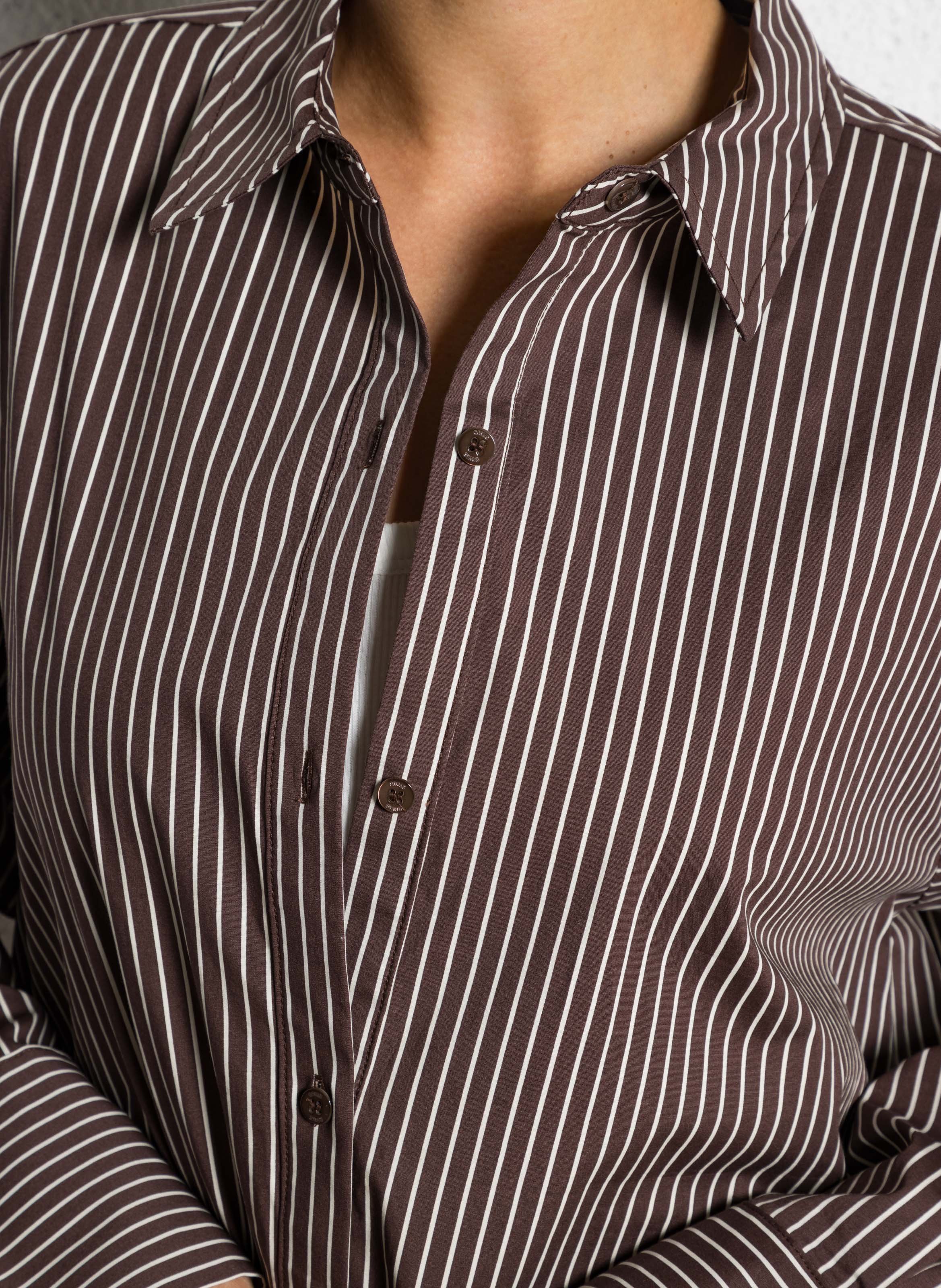 Oversize cotton-blend shirt STAUD Multicolored