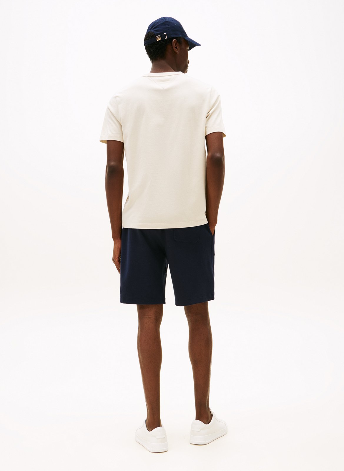 Tee-shirt à col rond en coton TOMMY HILFIGER Beige