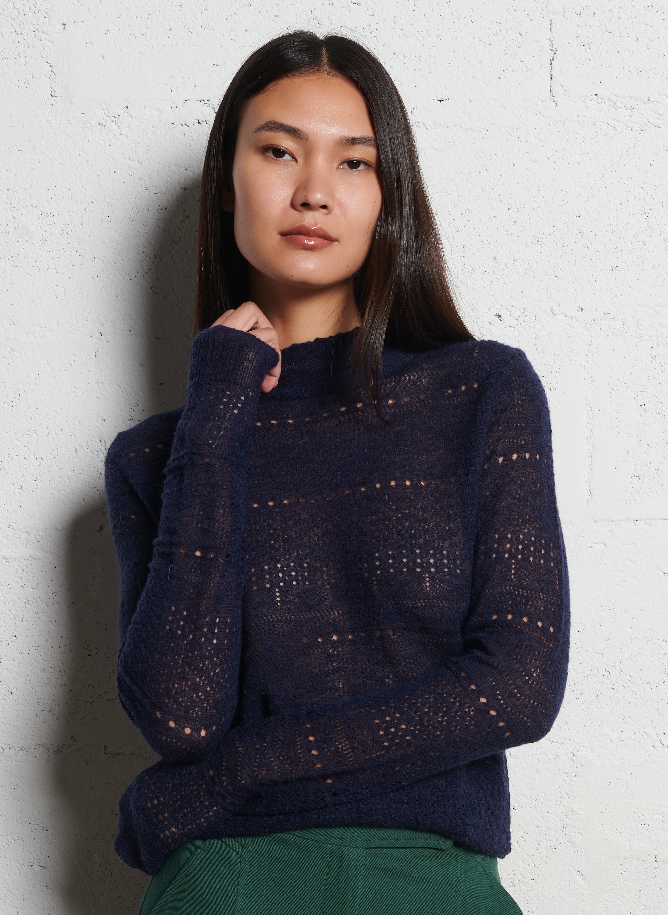 Elena high-neck sweater LOUISE MISHA Blue