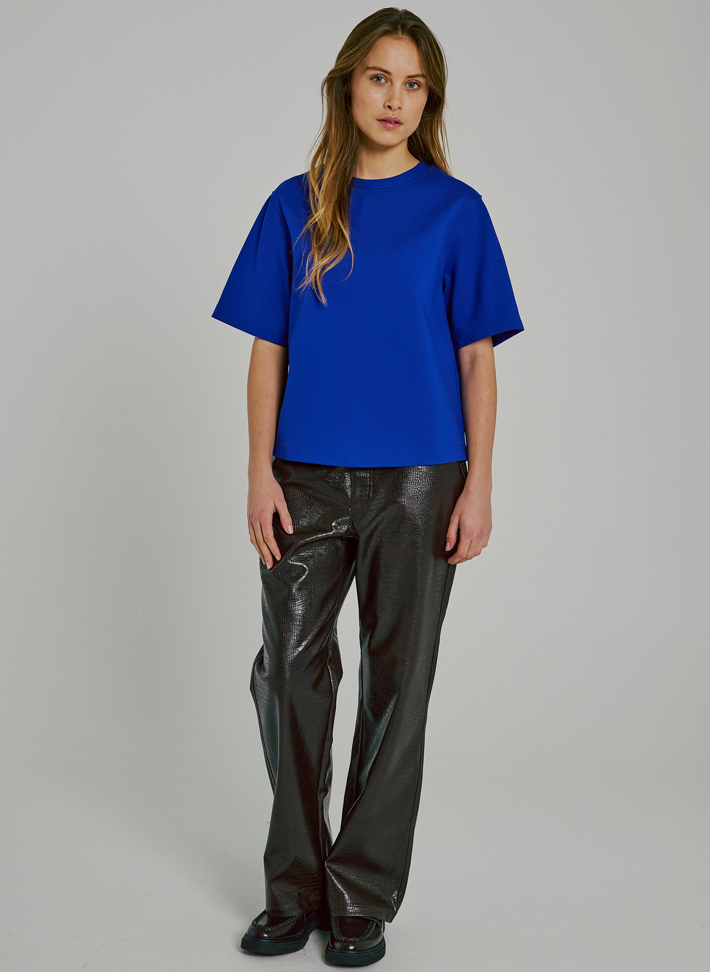 Straight pants in embossed python NORR Red