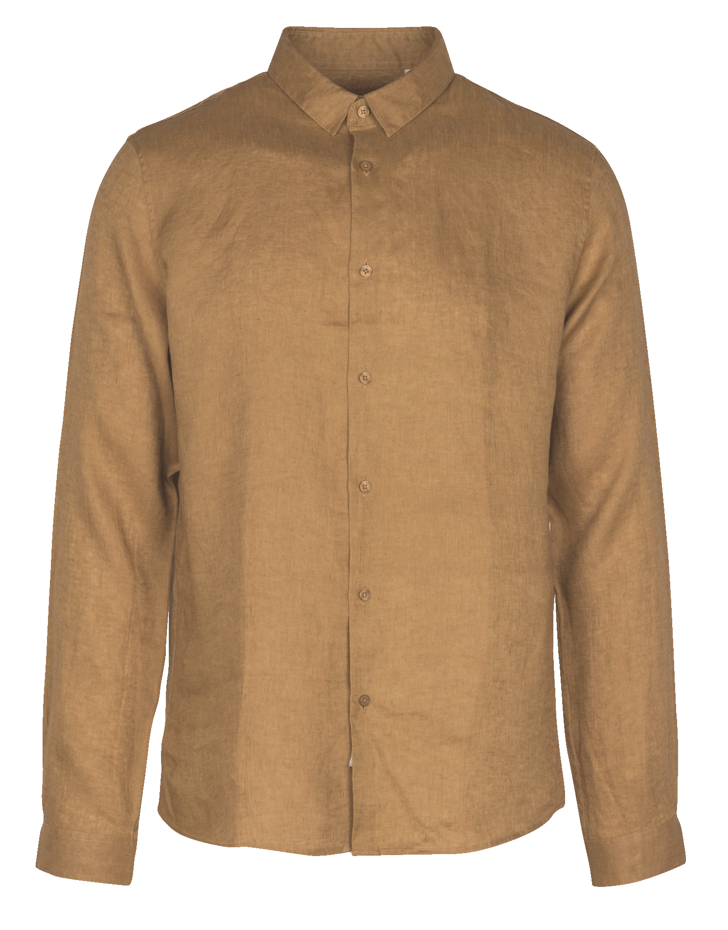 Slim-fit linen shirt IKKS Brown