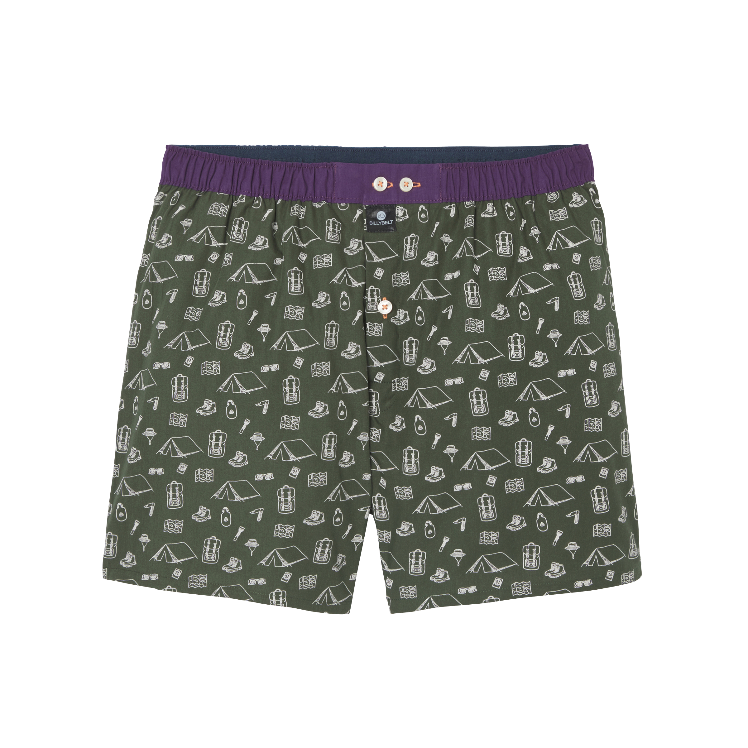 Organic cotton boxer shorts BILLYBELT Khaki