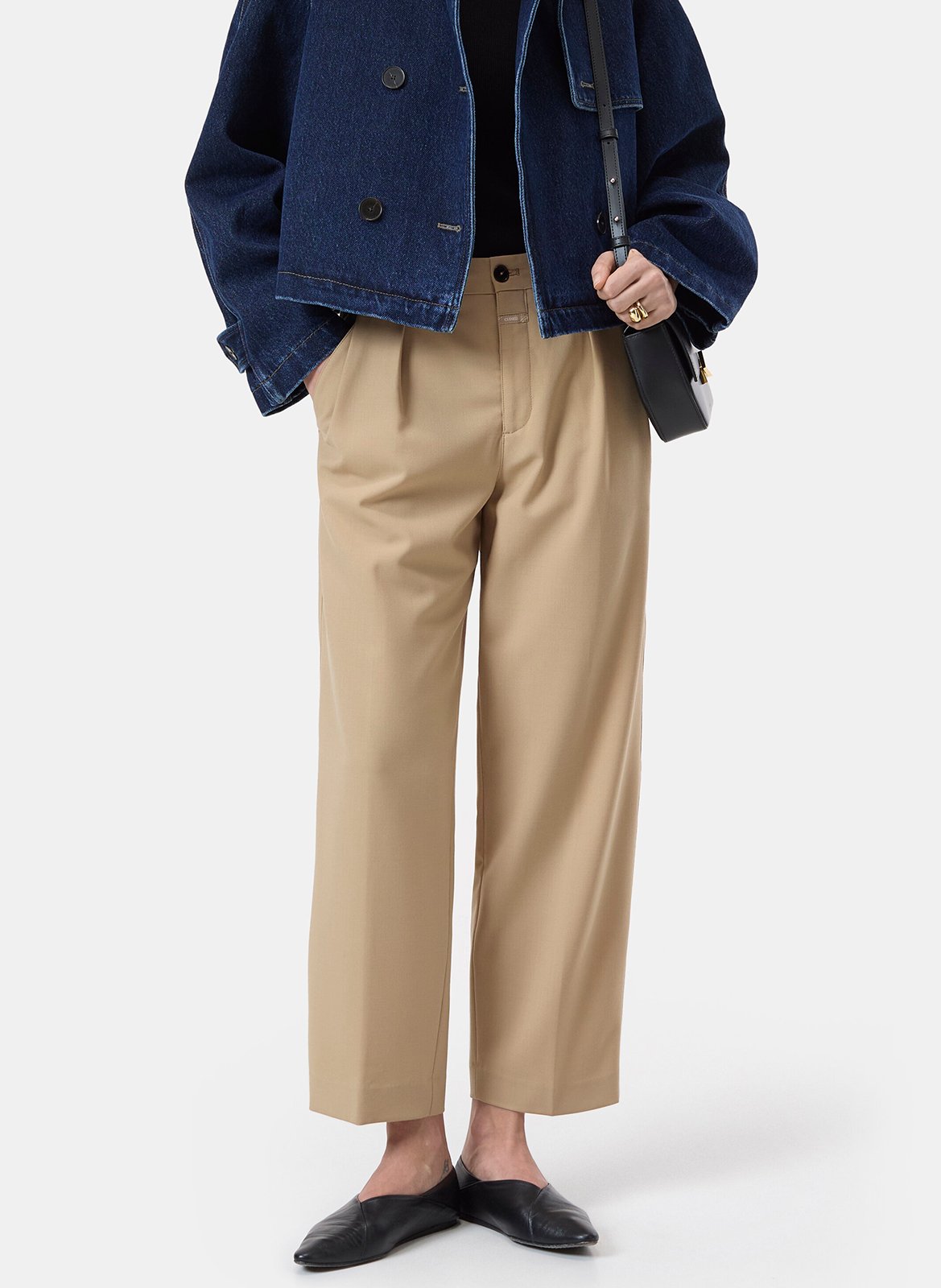 Wide pleated trousers  CLOSED Beige