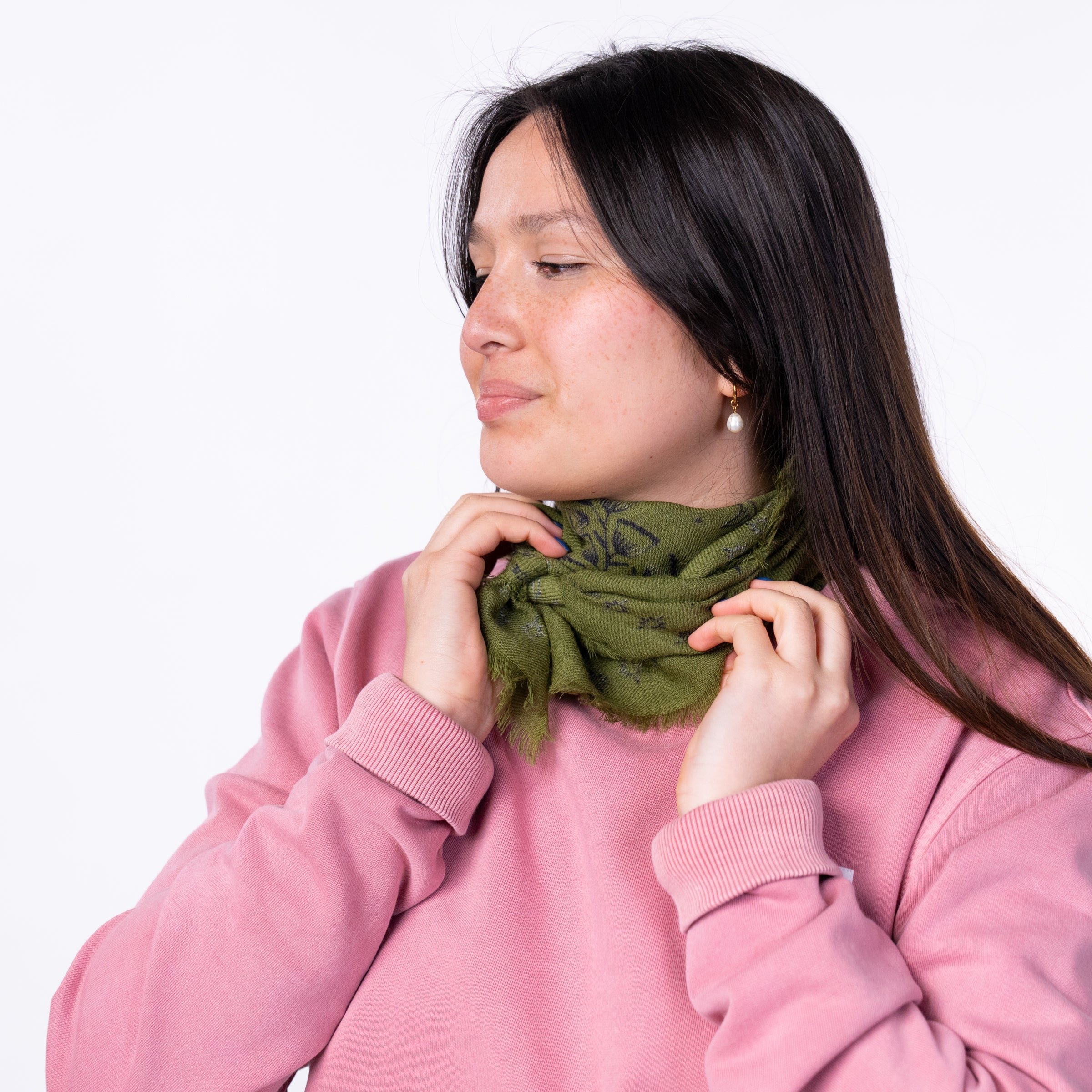 Small wool sasha scarf BILLYBELT Khaki