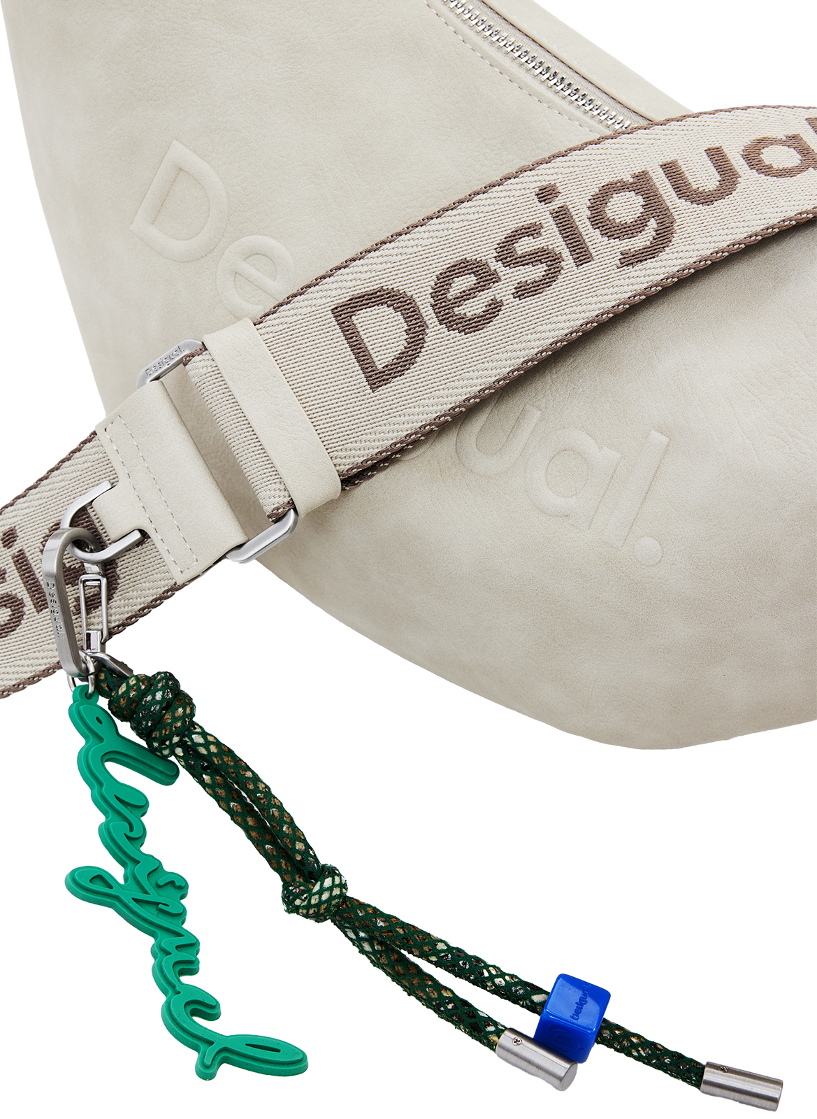 Mittlere einfarbige Tasche mit 3D-Logo DESIGUAL Braun