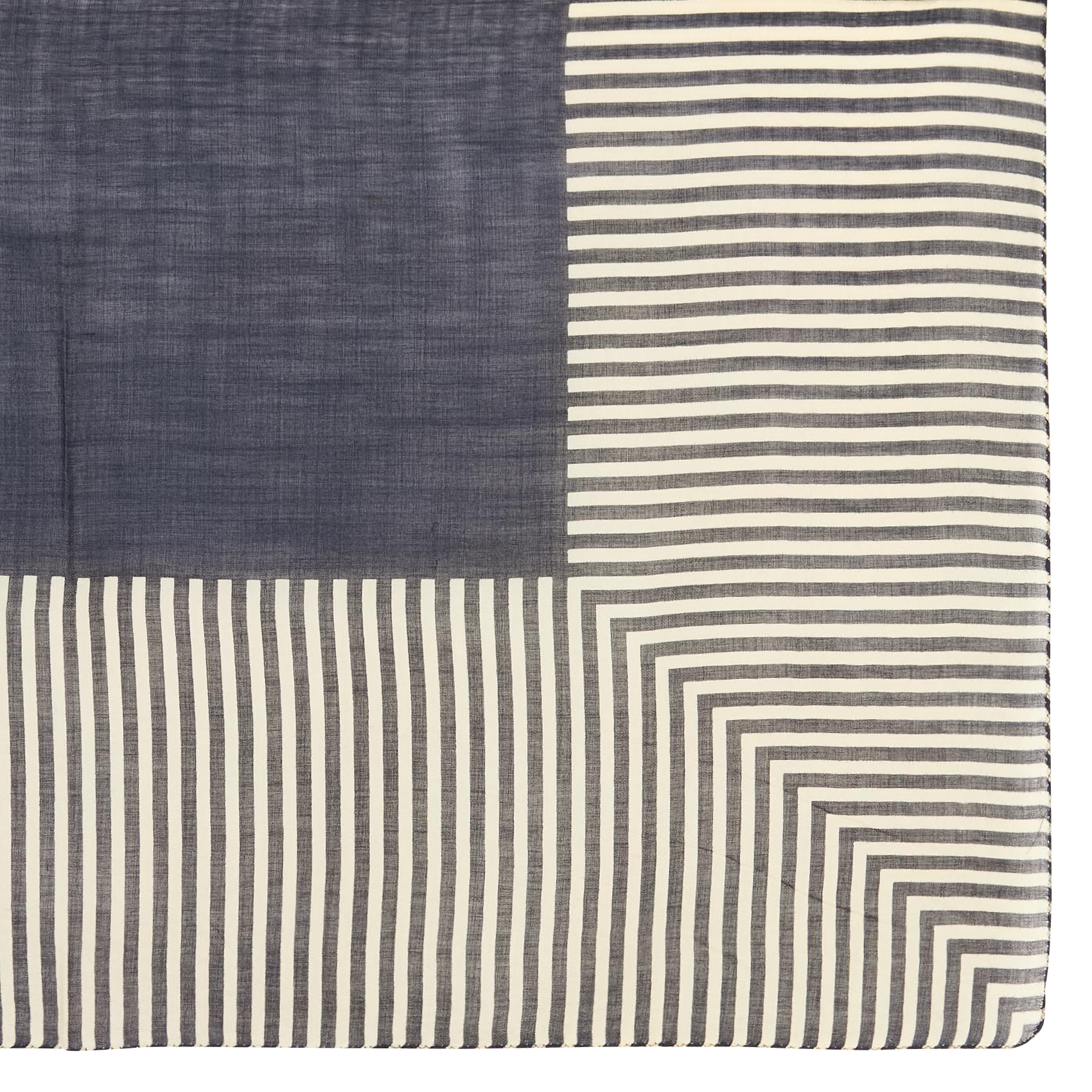 Sjaal van bedrukt linnen LEON & HARPER Zwart