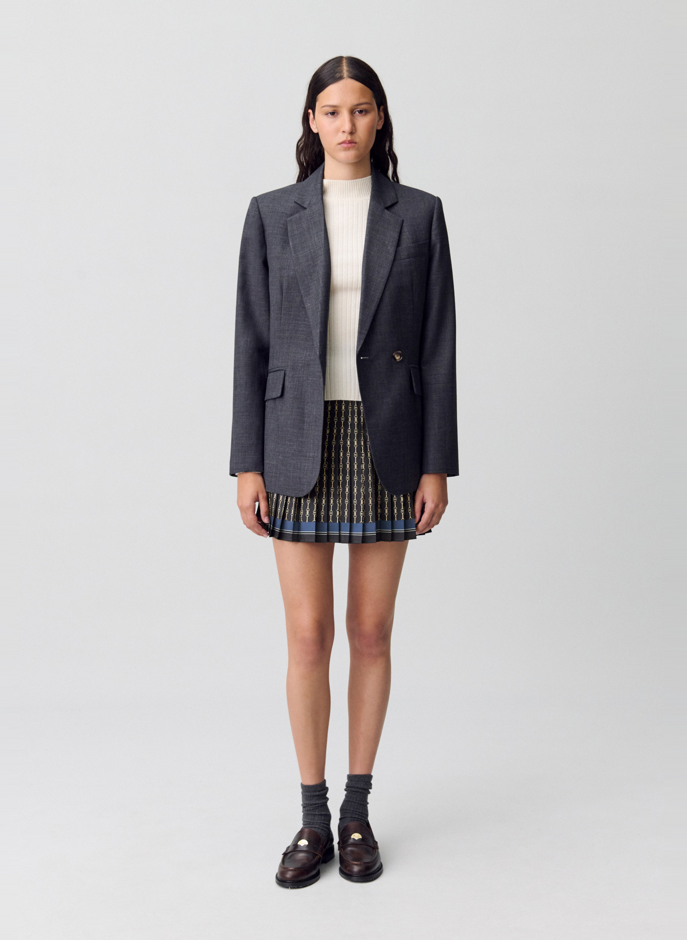 Jupe courte plissée imprimé CLAUDIE PIERLOT Multicolore