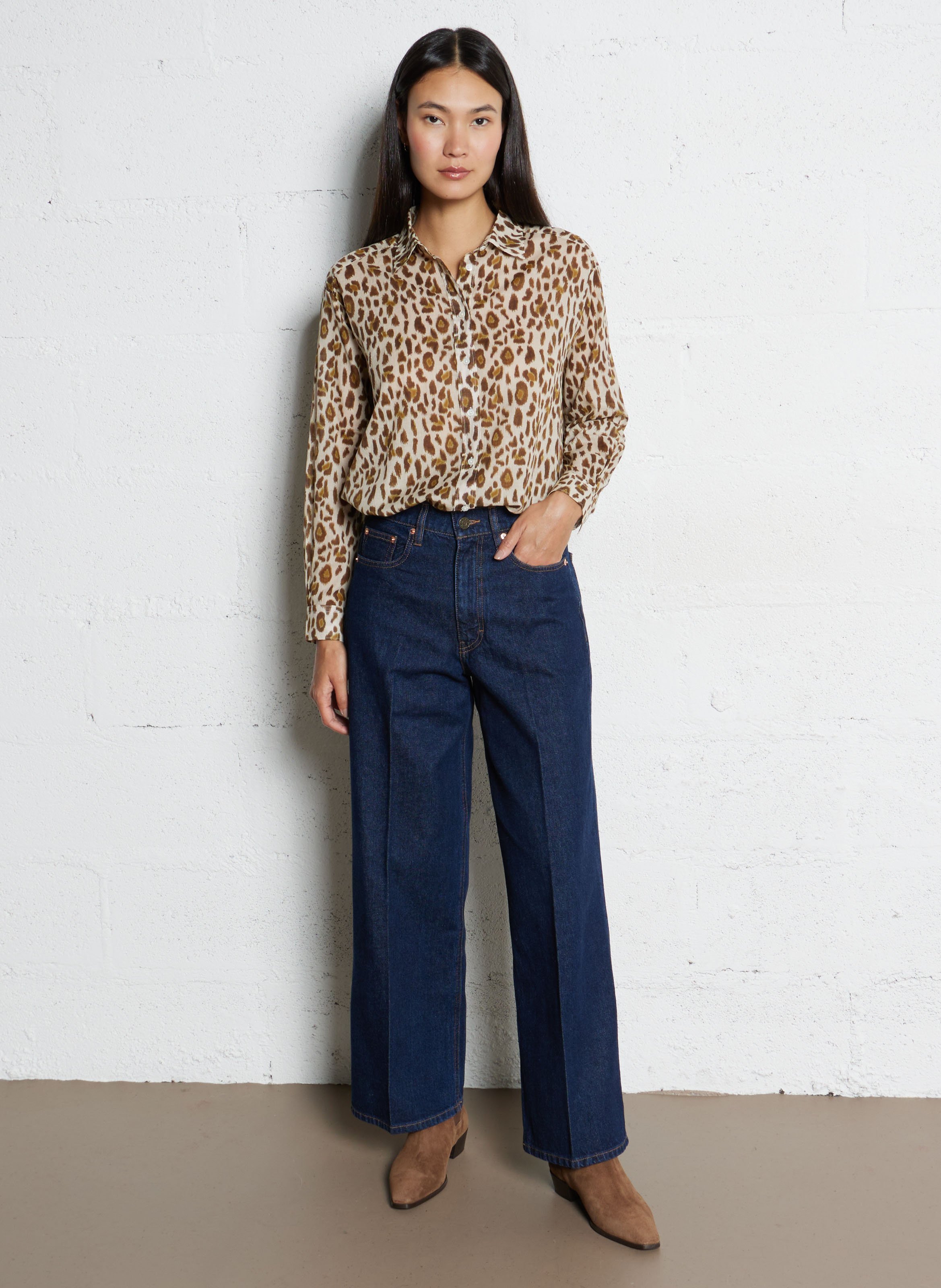 Grote katoenen jeans LAB DIP Blauw