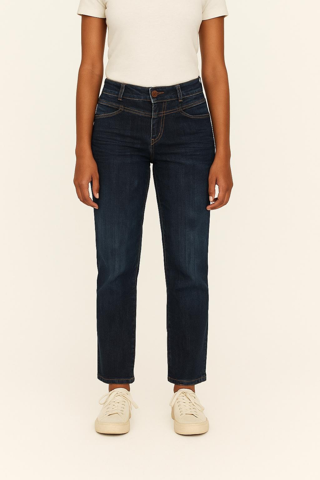Cropped slim jeans with studs CLOSED - Seconde Main Blue