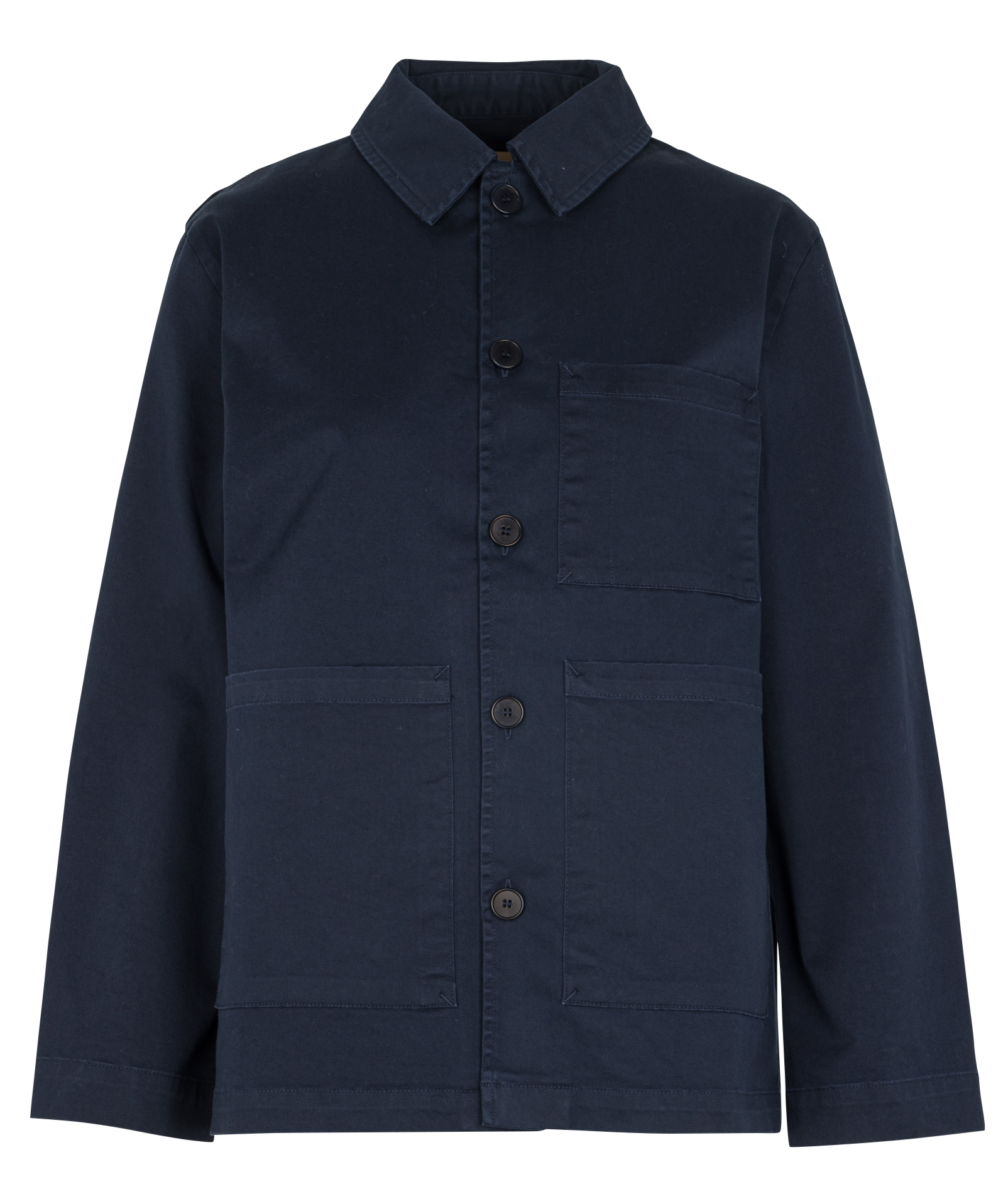 Jas van katoenmix met klassieke kraag RUE DE TOKYO Blauw